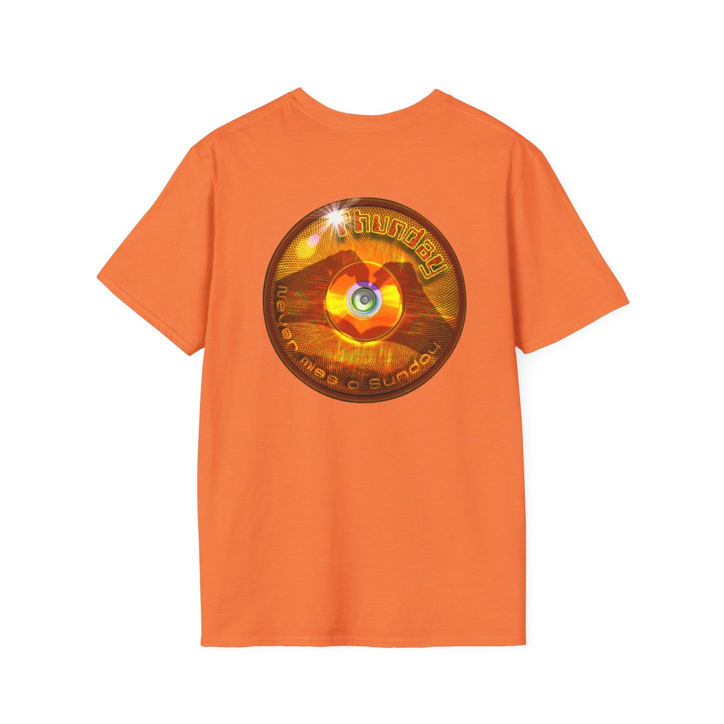 Classic Donut Tee - Unisex Soft-Style - "Sunday Phunday" - series 1.0 - variant 2 - gold donut