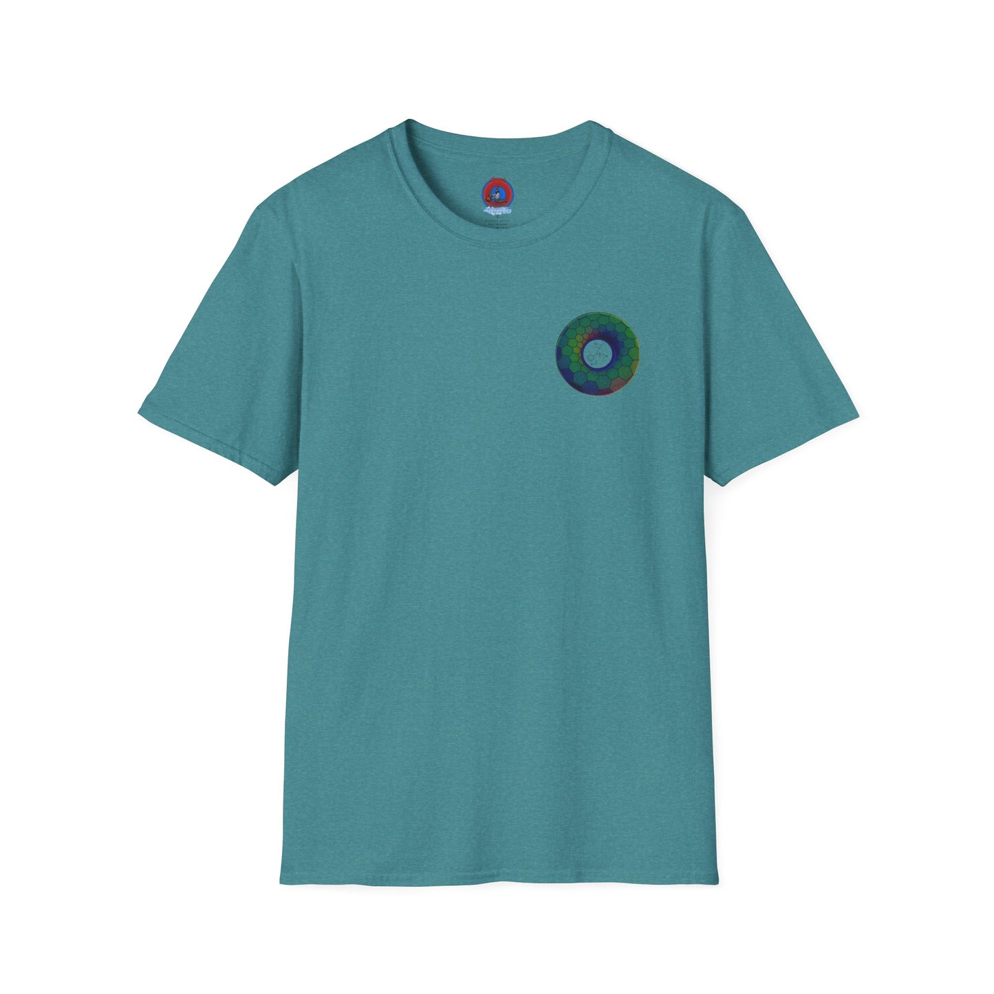 Classic Donut Tee - Unisex Soft-Style - "Dr. Albert Hofmann's Favorite Donut" - series 1.0  - variant 1 - green hexadonut