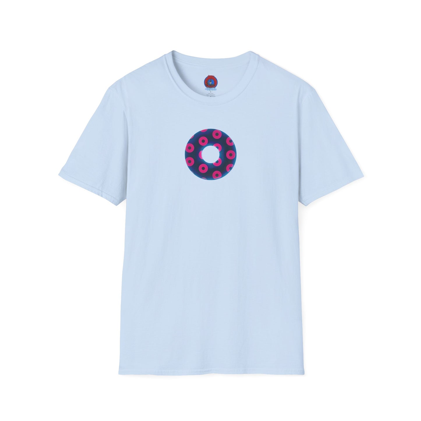 Plain Donuts/Unisex Soft-Style - "Plain Blimpy Paradoxical Donuts" - dark blue/hot pink donuts