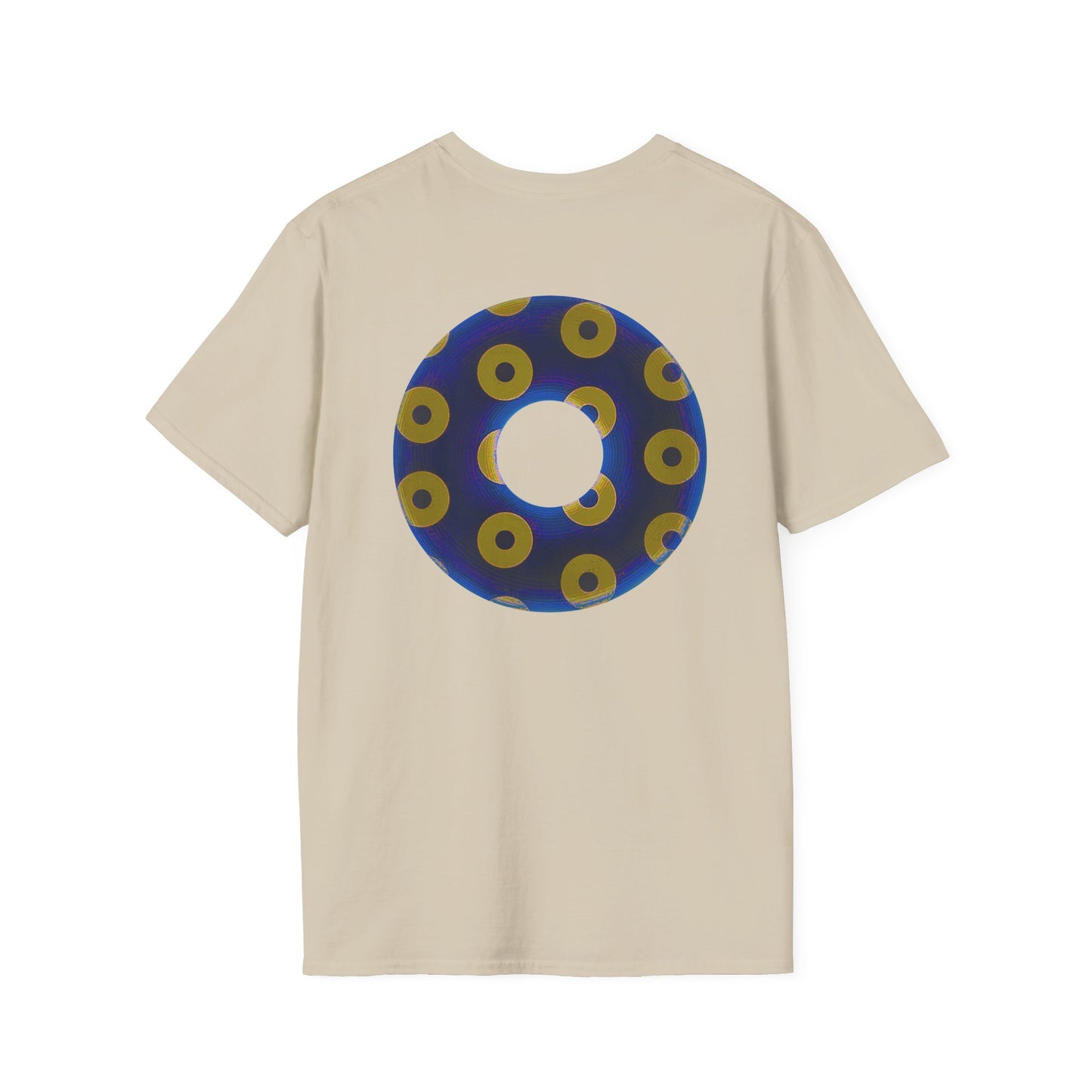 Plain Donuts/Unisex Soft-Style - "Plain Blimpy Paradoxical Donuts" - dark royal blue/yellow donuts