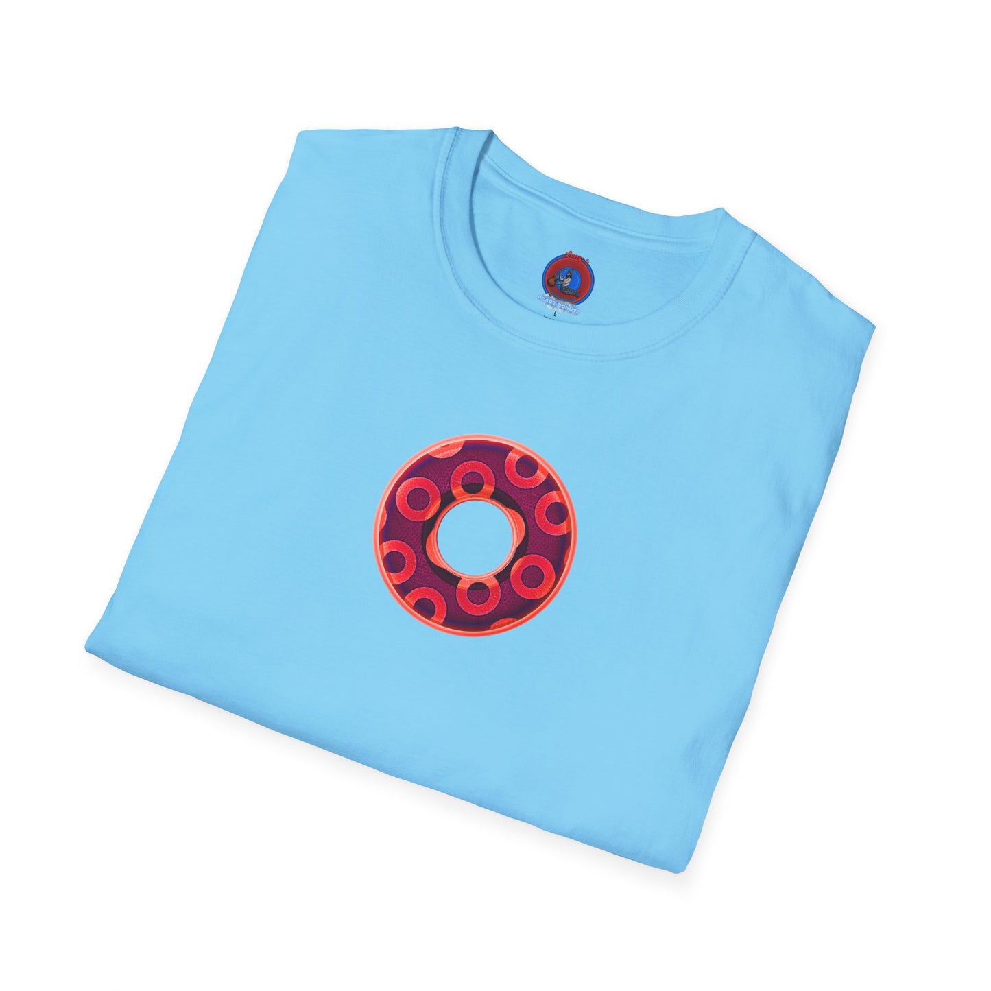 Plain Donuts/Unisex Soft-Style - "Plain Rustic Paradoxical Donuts" - bright red/burgundy donuts