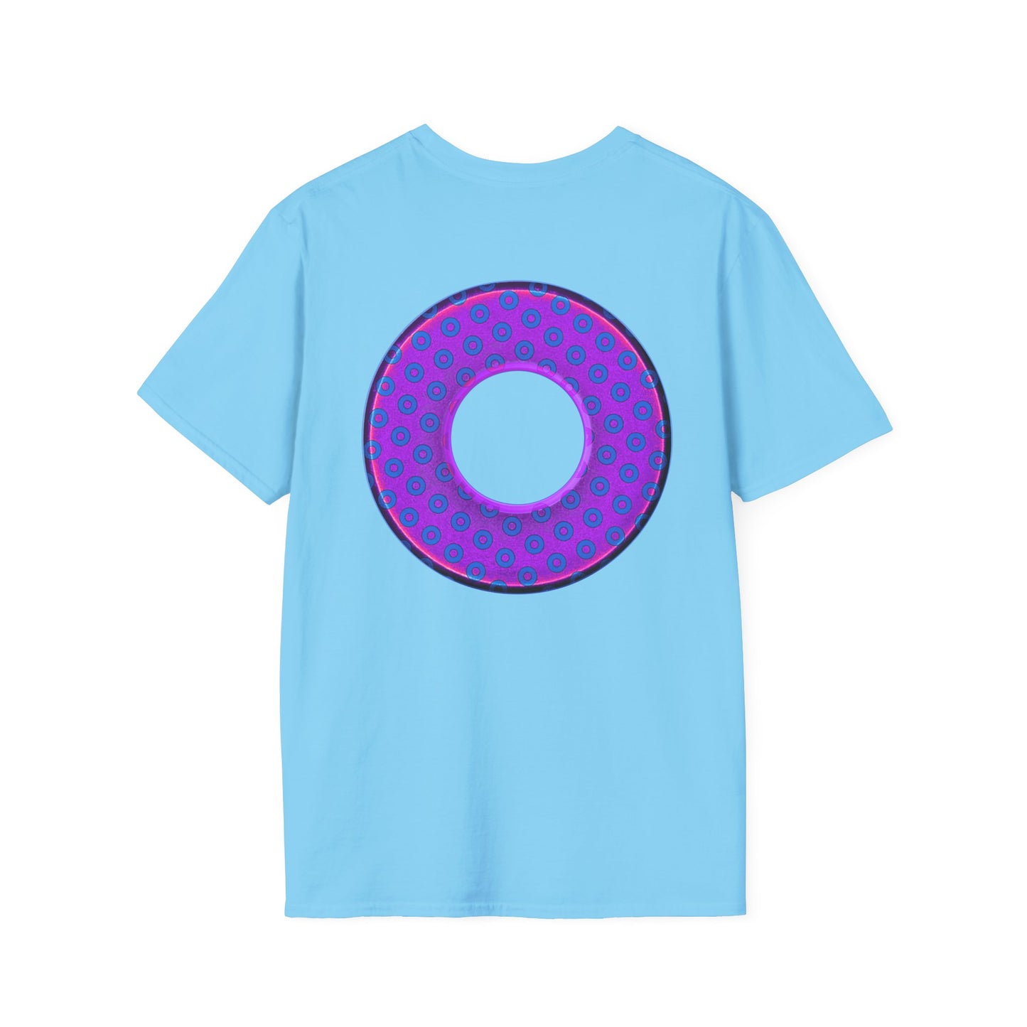 Plain Donuts/Unisex Soft-Style - "Plain Electric Paradoxical Donuts" - bright purple/royal blue donuts