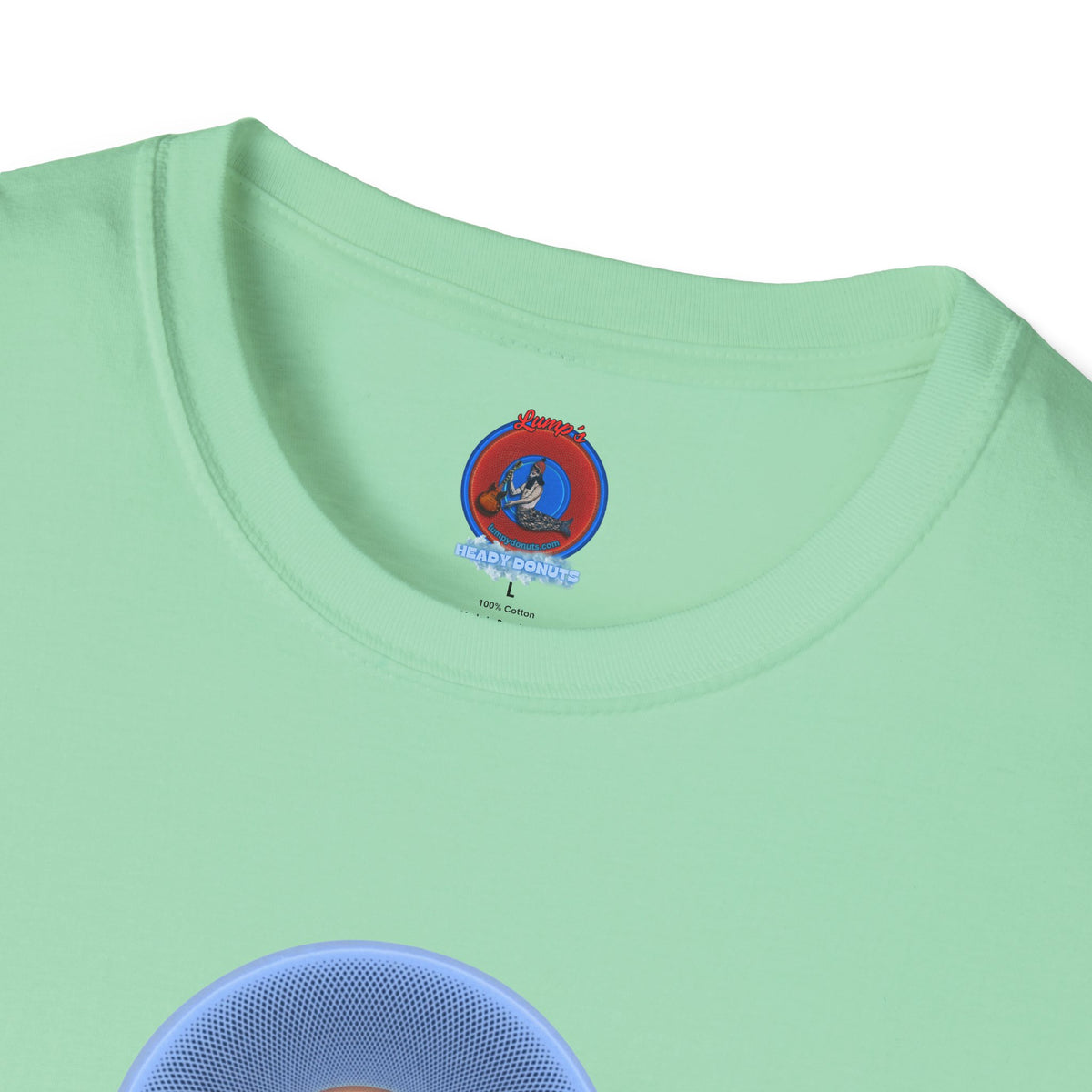 Classic Donut Tee - Unisex Soft-Style - "Swimming By" - variant 2 - blue phatty donut - series 1.0