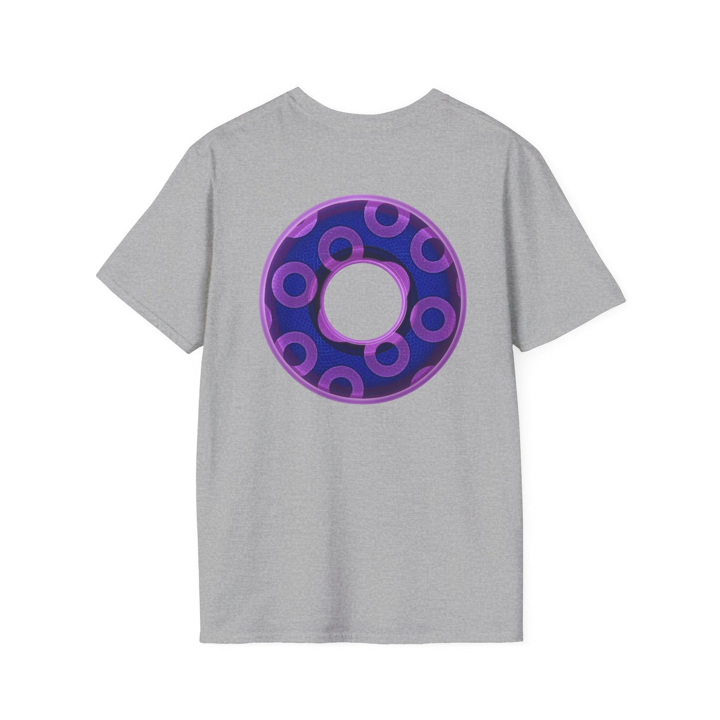 Plain Donuts/Unisex Soft-Style - "Plain Rustic Paradoxical Donuts" - light purple/dark blue donuts