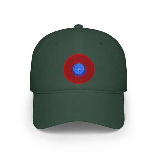 Lumpy Donut Baseball Cap - "Geometrical Donut Cap" - red phatty donut w/