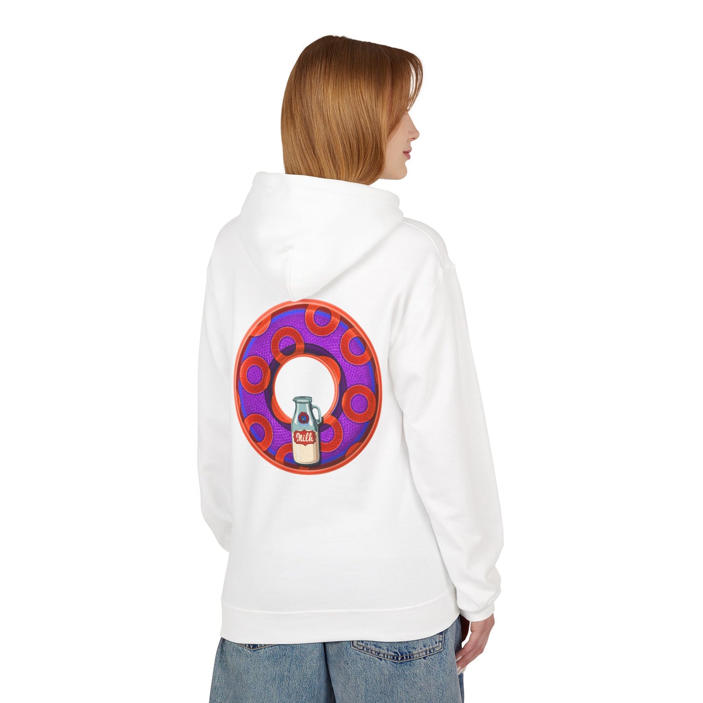Fleece Harry Hoodies [Midweight Soft-style] - "Wooked Cream Dairy - YEMSG Donut" - blue/blue rustic paradox donut - variant 6