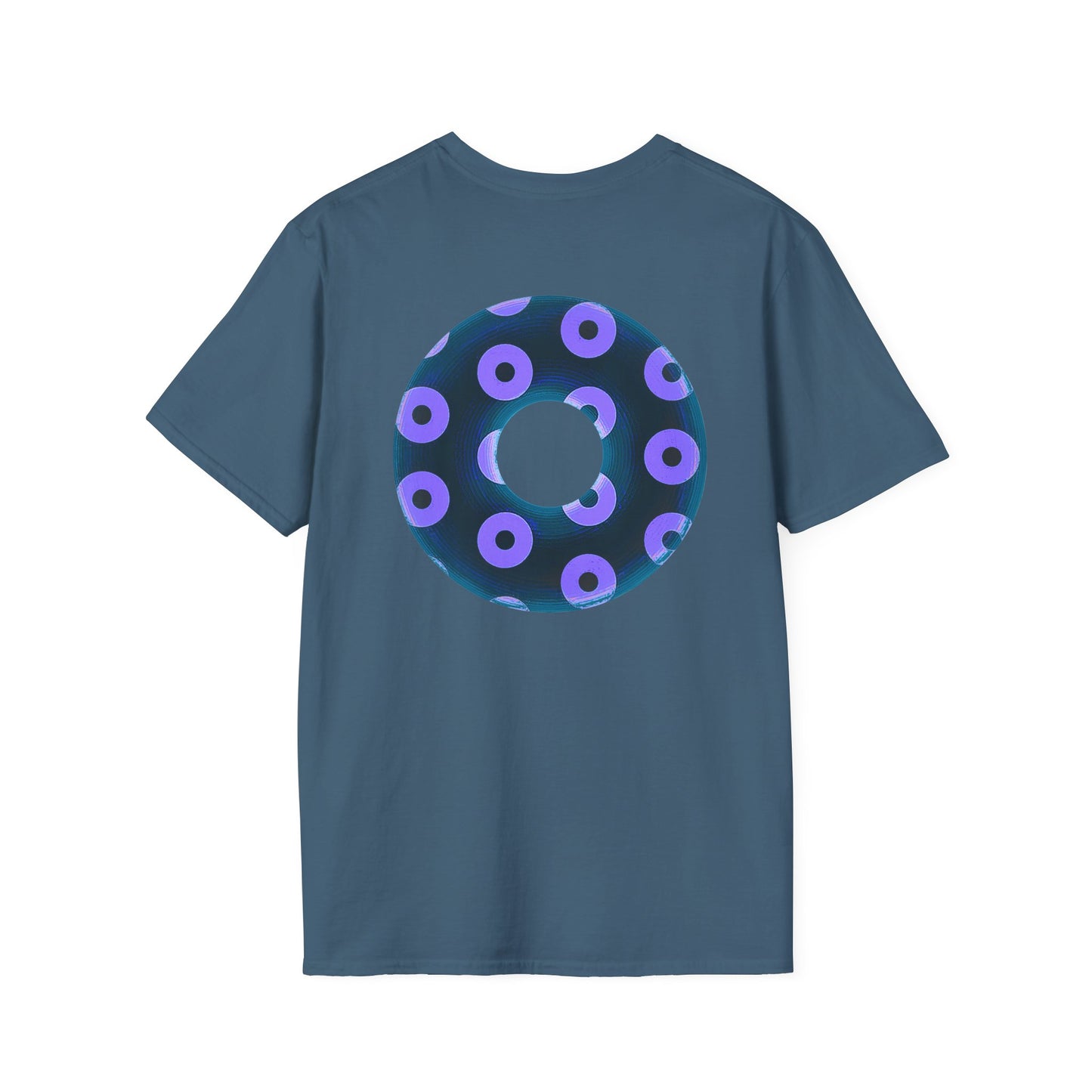 Plain Donuts/Unisex Soft-Style - "Plain Blimpy Paradoxical Donuts" - dark blue/bright purple donuts