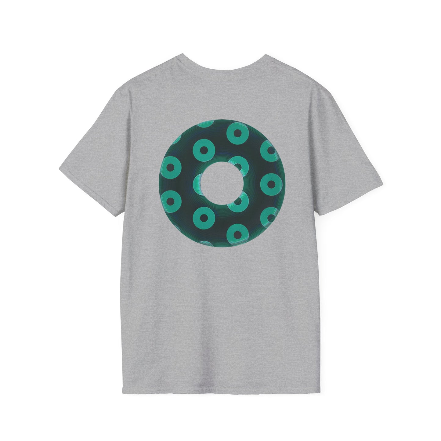 Plain Donuts/Unisex Soft-Style - "Plain Blimpy Paradoxical Donuts" - dark green/seafoam green donuts