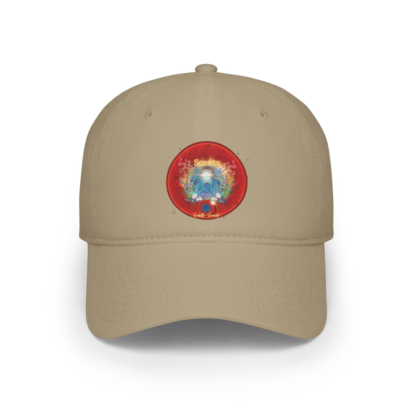 Lumpy Donut Baseball Cap - "The Scented & Subtly Delicious Donut Cap" - vivid red donut w/