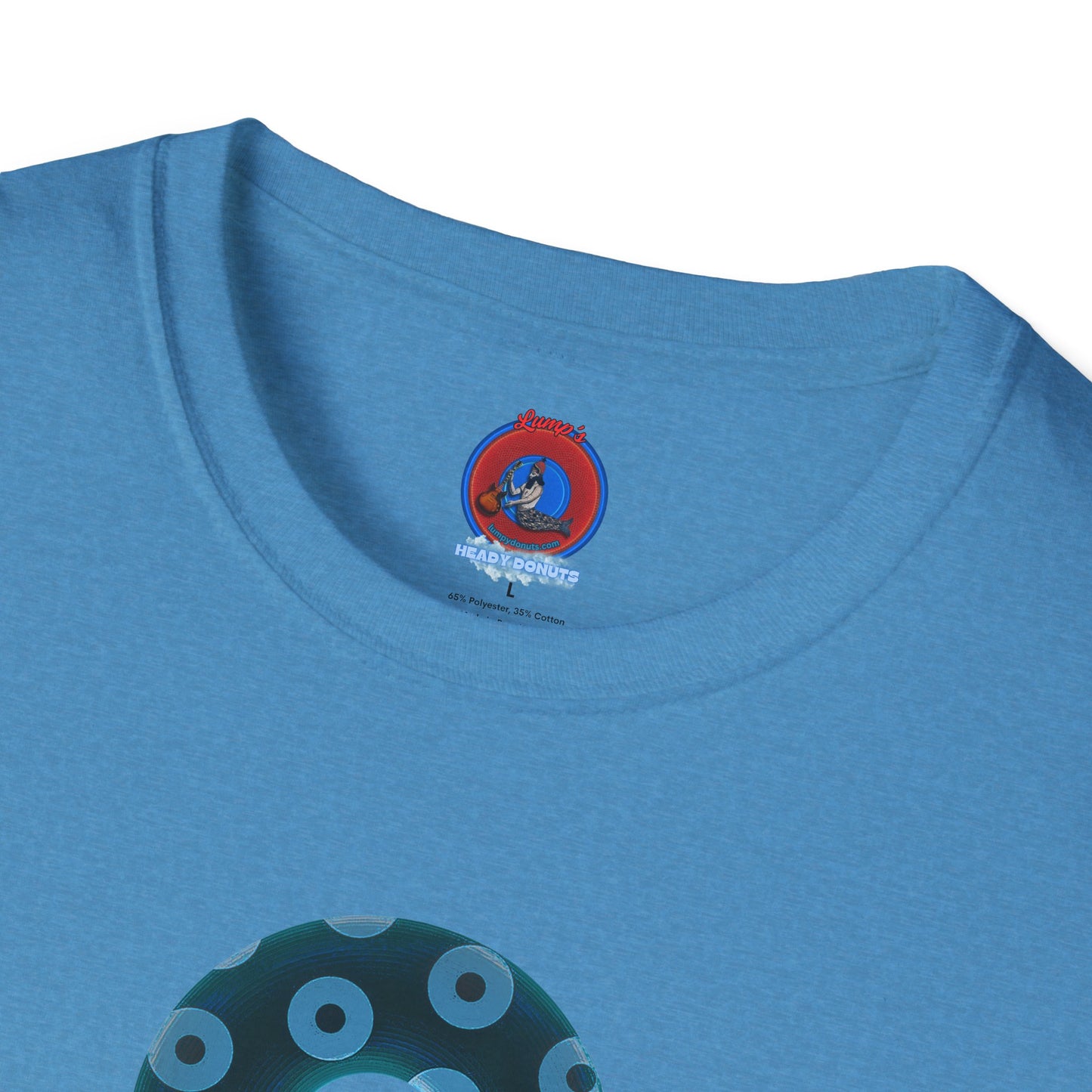 Plain Donuts/Unisex Soft-Style - "Plain Blimpy Paradoxical Donuts" - dark teal/light blue donuts
