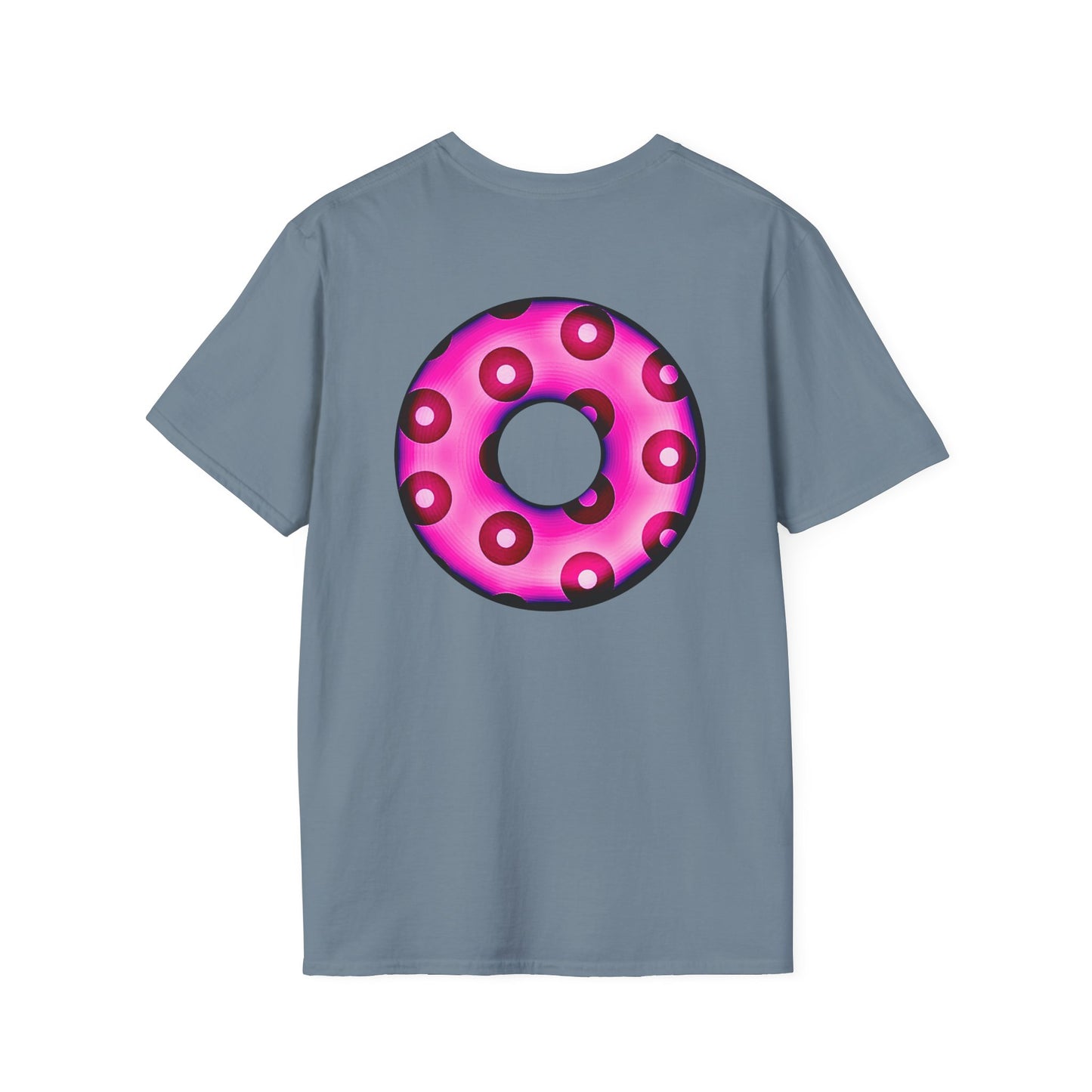 Plain Donuts/Unisex Soft-Style - "Plain Blimpy Paradoxical Donuts" - bright magenta/red donuts