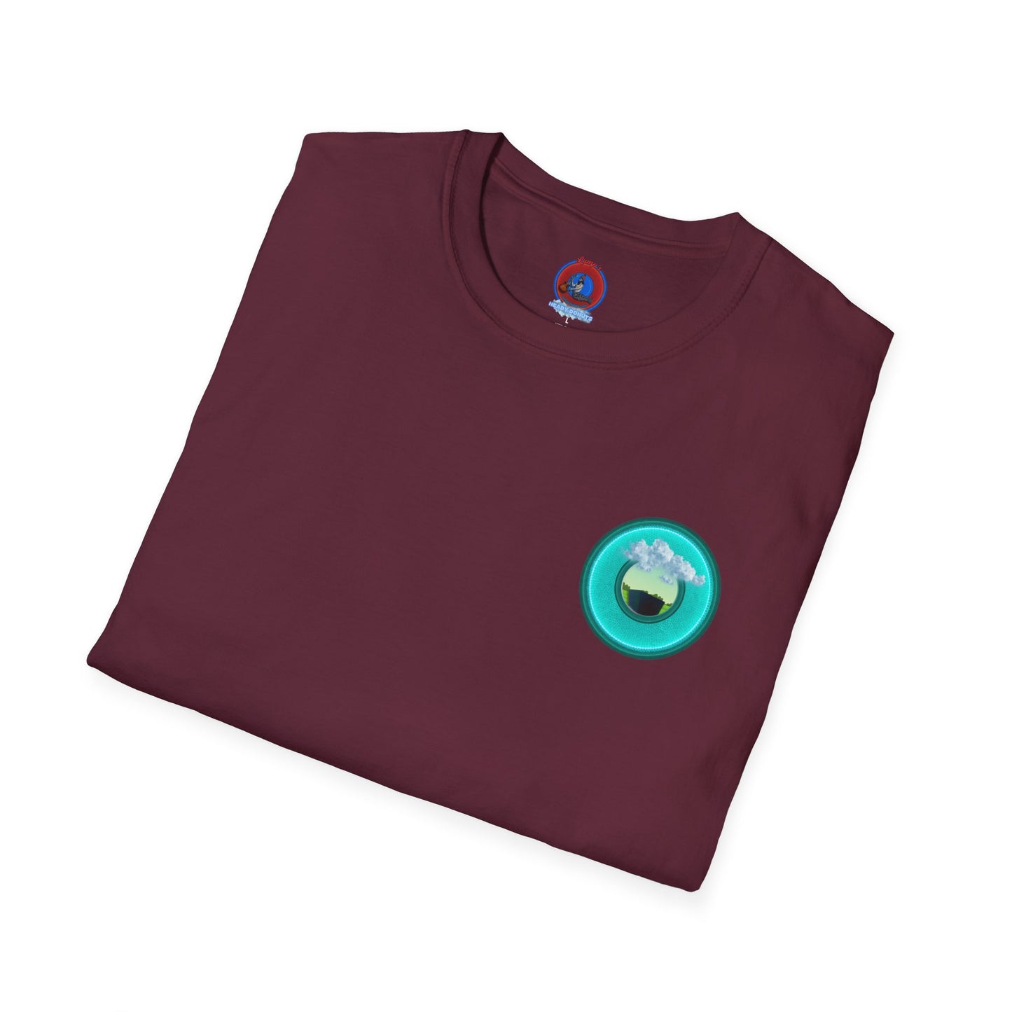 Classic Donut Tee - Unisex Soft-Style - "Got Rhombus?" - series 1.0  - variant 1 - turquoise/teal donut
