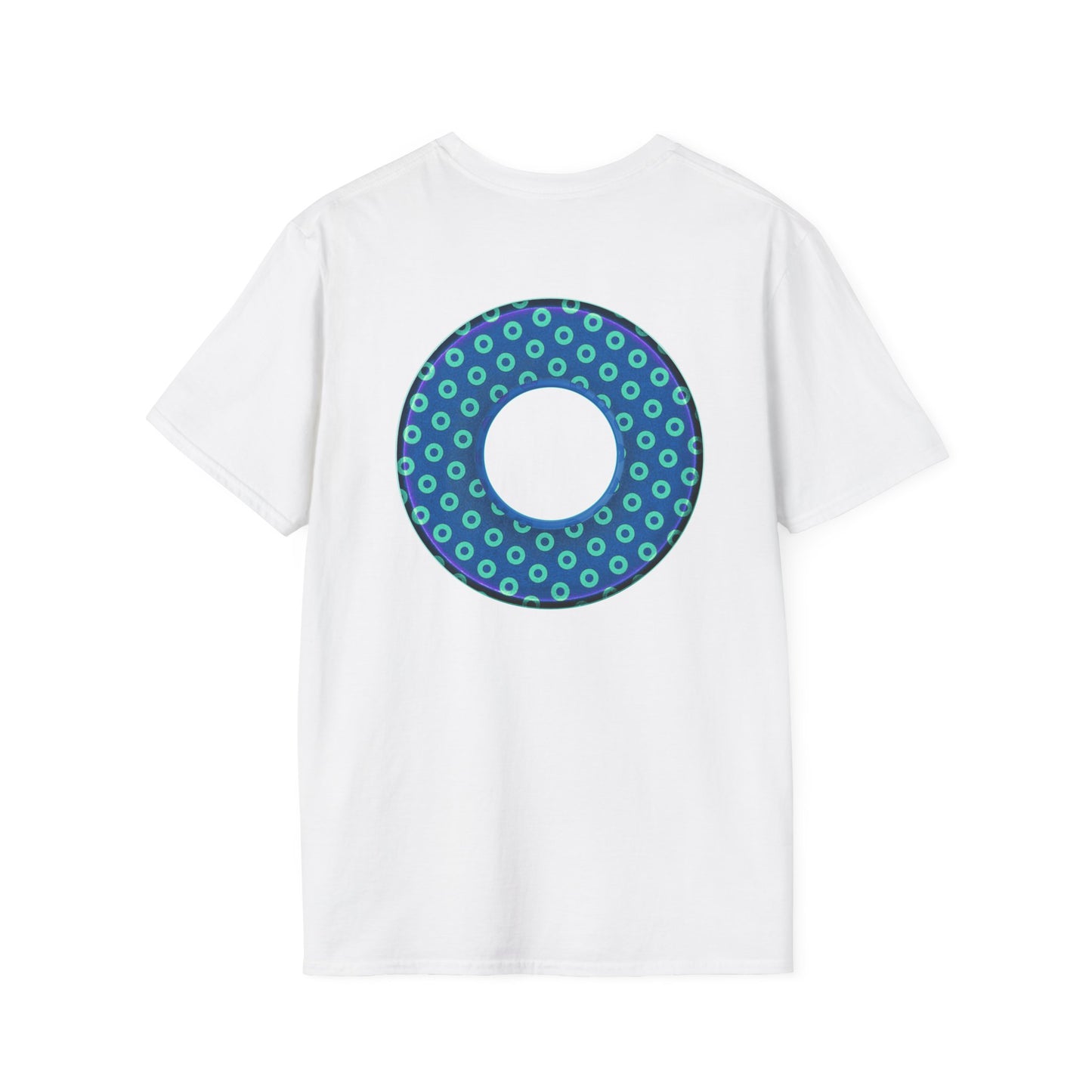 Plain Donuts/Unisex Soft-Style - "Plain Electric Paradoxical Donuts" - blue/seafoam green donuts