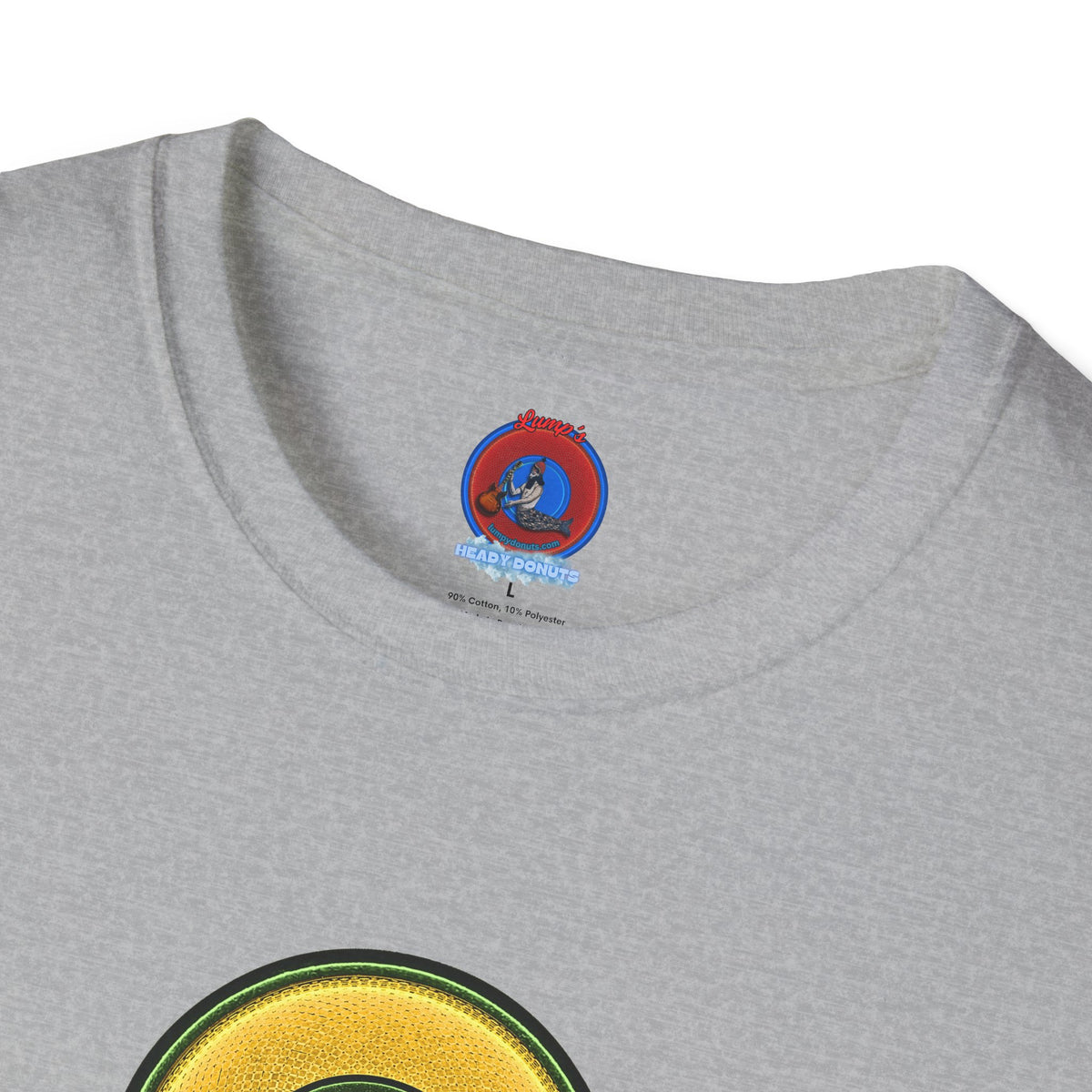 Classic Donut Tee - Unisex Soft-Style - "Limestone Donuts so Large" - variant 3 - golden donut