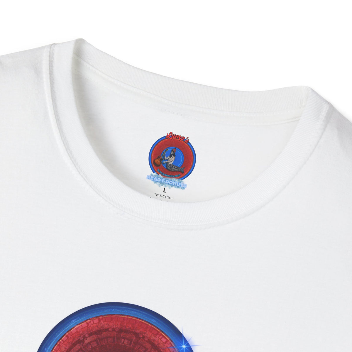 Classic Donut Tee - Unisex Soft-Style - "Homer's Perfect Donut" - series 1.0  - variant 2 - dark blue edging