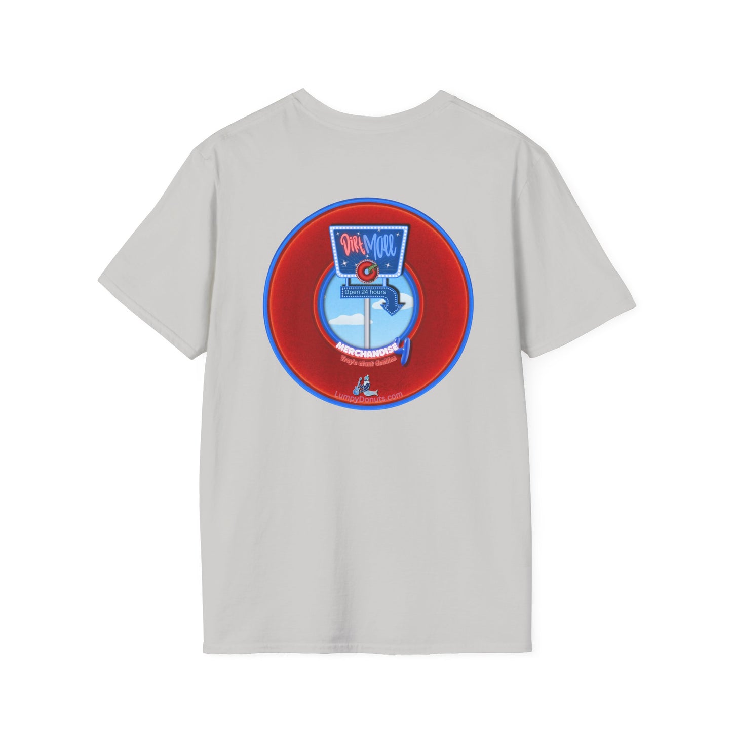 Classic Donut Tee - Unisex Soft-Style - "3rd Nipple Donut Tee" - vivid red dirt mall donut