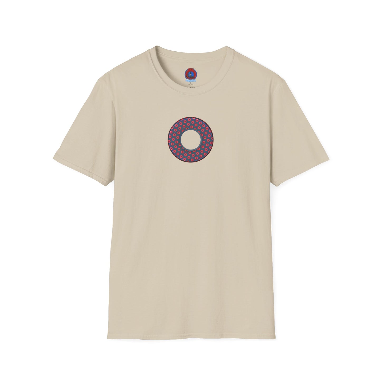 Plain Donuts/Unisex Soft-Style - "Plain Electric Paradoxical Donuts" - navy blue/red donuts