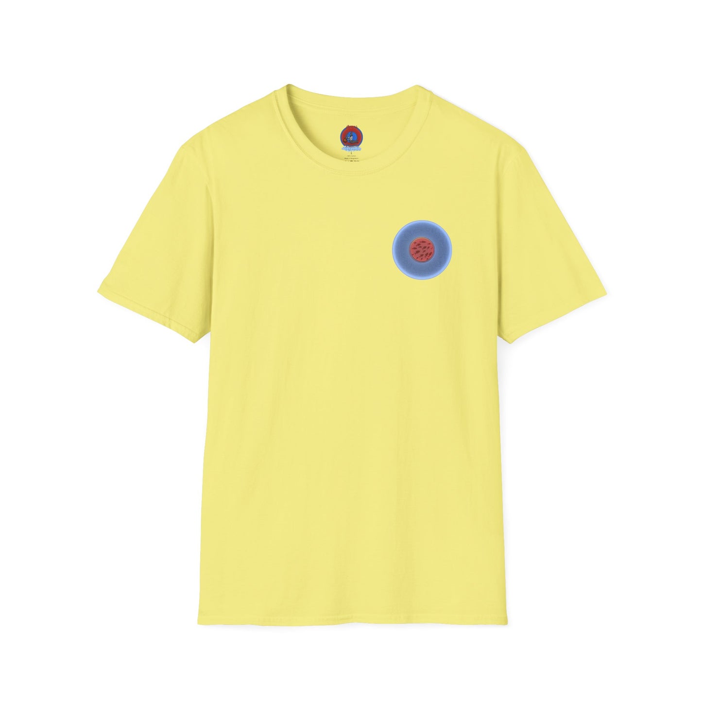 Classic Donut Tee - Unisex Soft-Style - "Swimming By" - variant 2 - blue phatty donut - series 1.0