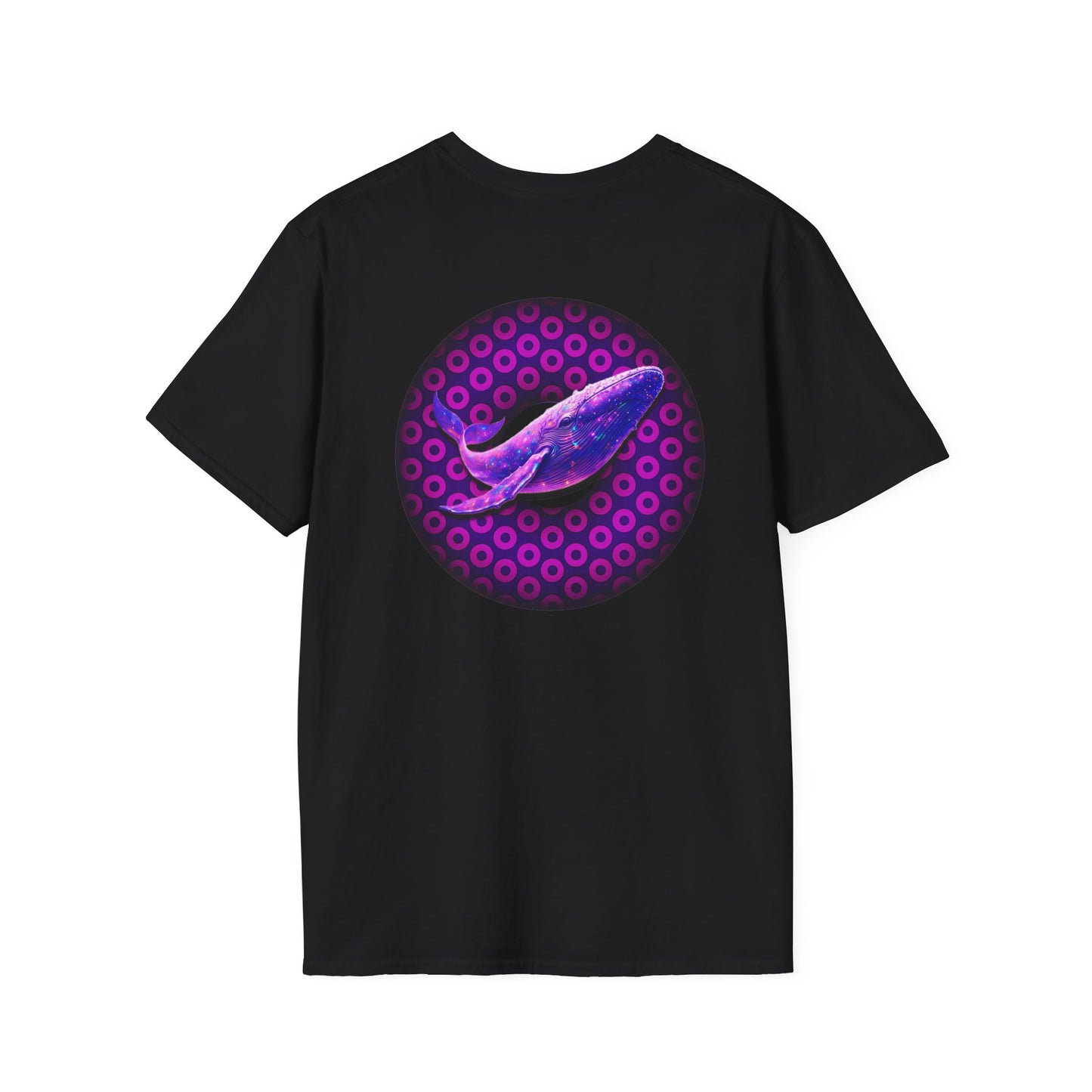 Classic Donut Tee - Unisex Soft-Style - "A Purple Humpback Whale of a Good Time" - variant 1 - purple paradoxical donut
