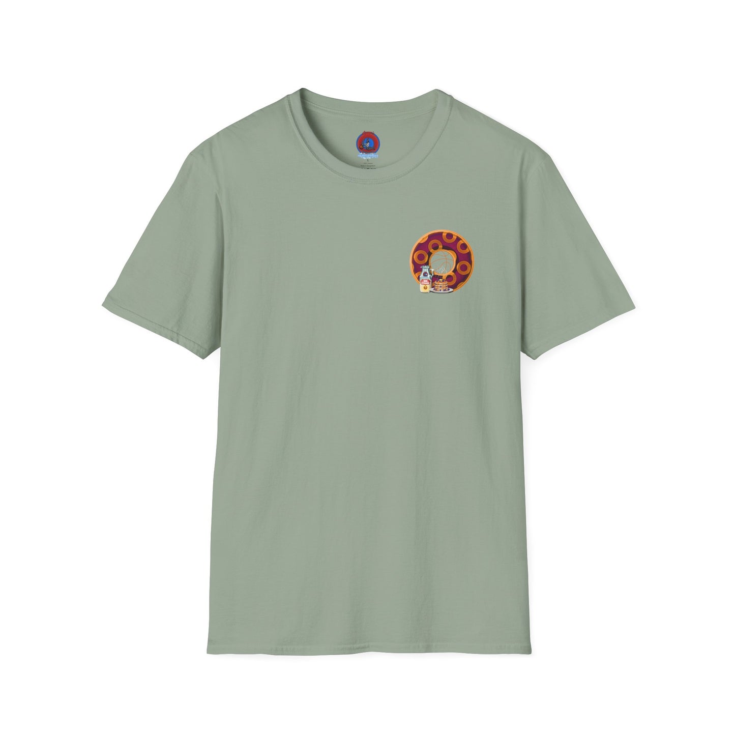 Classic Donut Tee - Unisex Soft-Style - "Princely Wooked Cream - YEMSG Donut " - burgundy/orange rustic paradox donut - variant 2