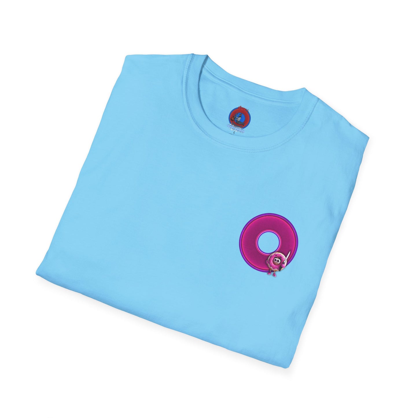 Classic Donut Tee - Unisex Soft-Style - "My Friend the Donut " - series 1.0  - variant 3 - magenta/purple donut