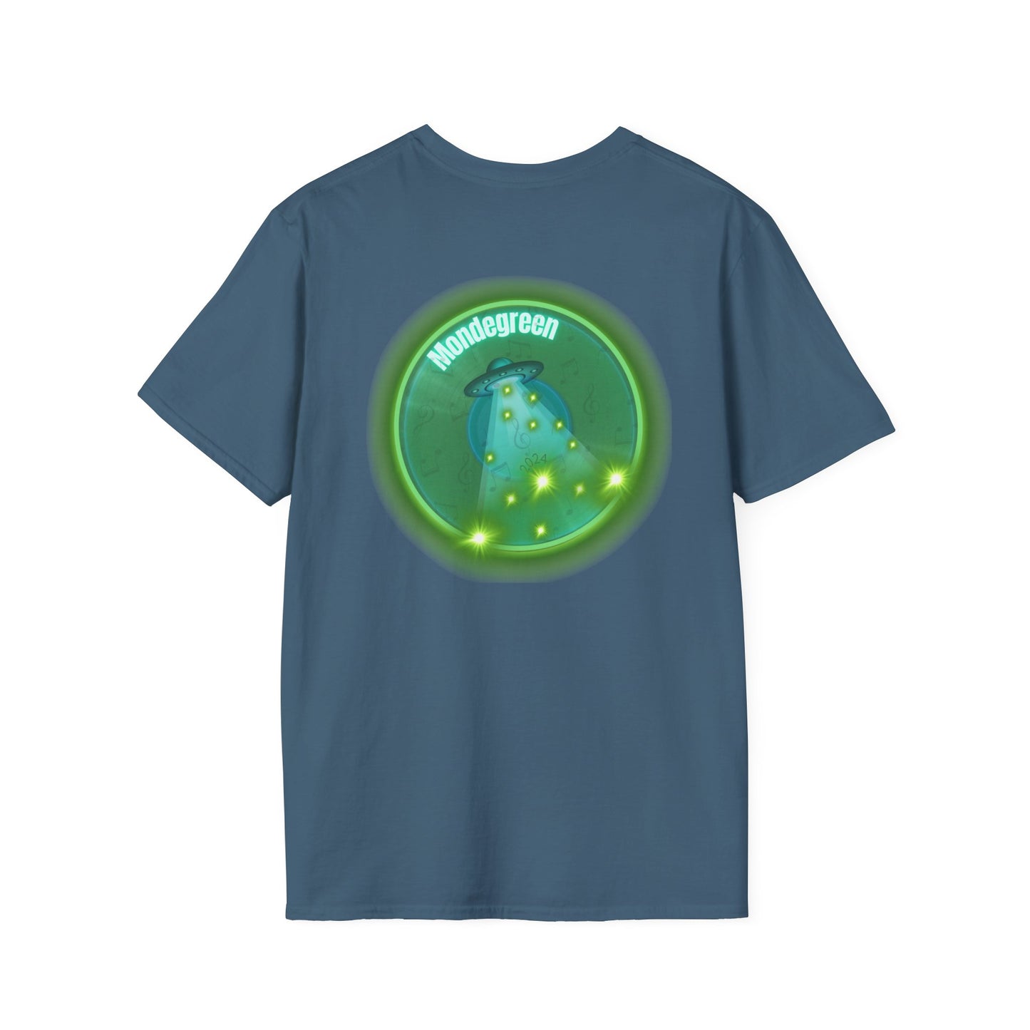 Classic Donut Tee - Unisex Soft-Style - "Close Encounters of the Delaware kind - Mondegreen Donut"  " variant 1 - green donut