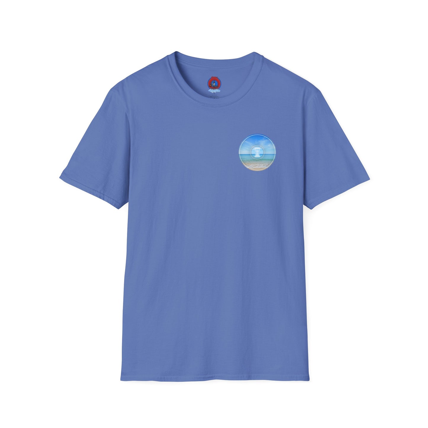 Classic Donut Tee - Unisex Soft-Style - "Still Loading Sand" - vivid blue  pic donut - variant 1