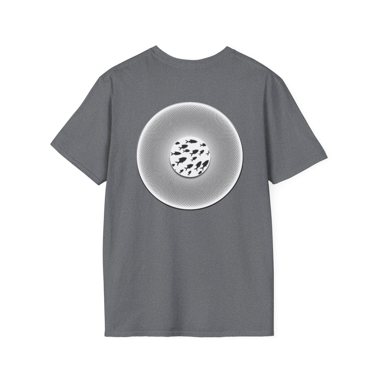 Classic Donut Tee - Unisex Soft-Style - "If I'm Swimming By" - variant 1 - white - textured donut