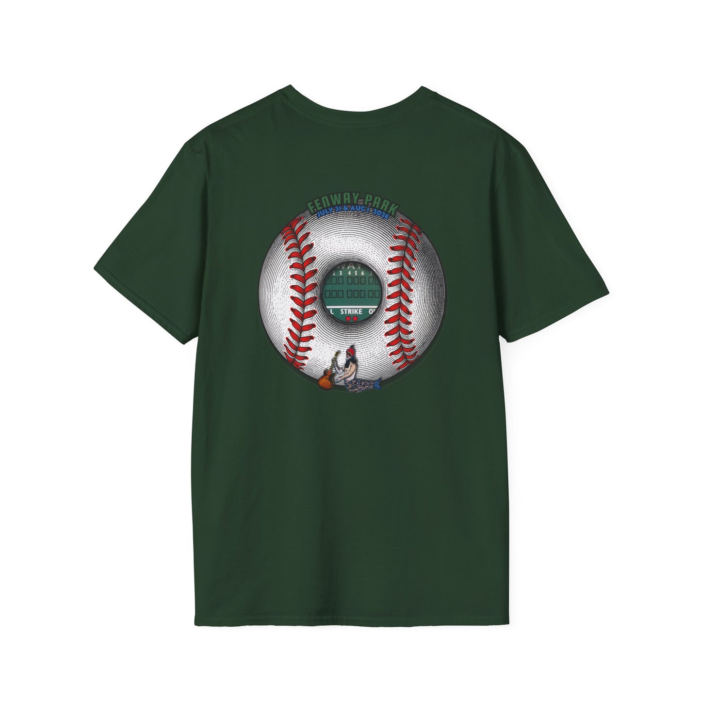 Classic Donut Tee - Unisex Soft-Style - "Phenway Ballpark Donuts" - white/red major league donut - variant 6