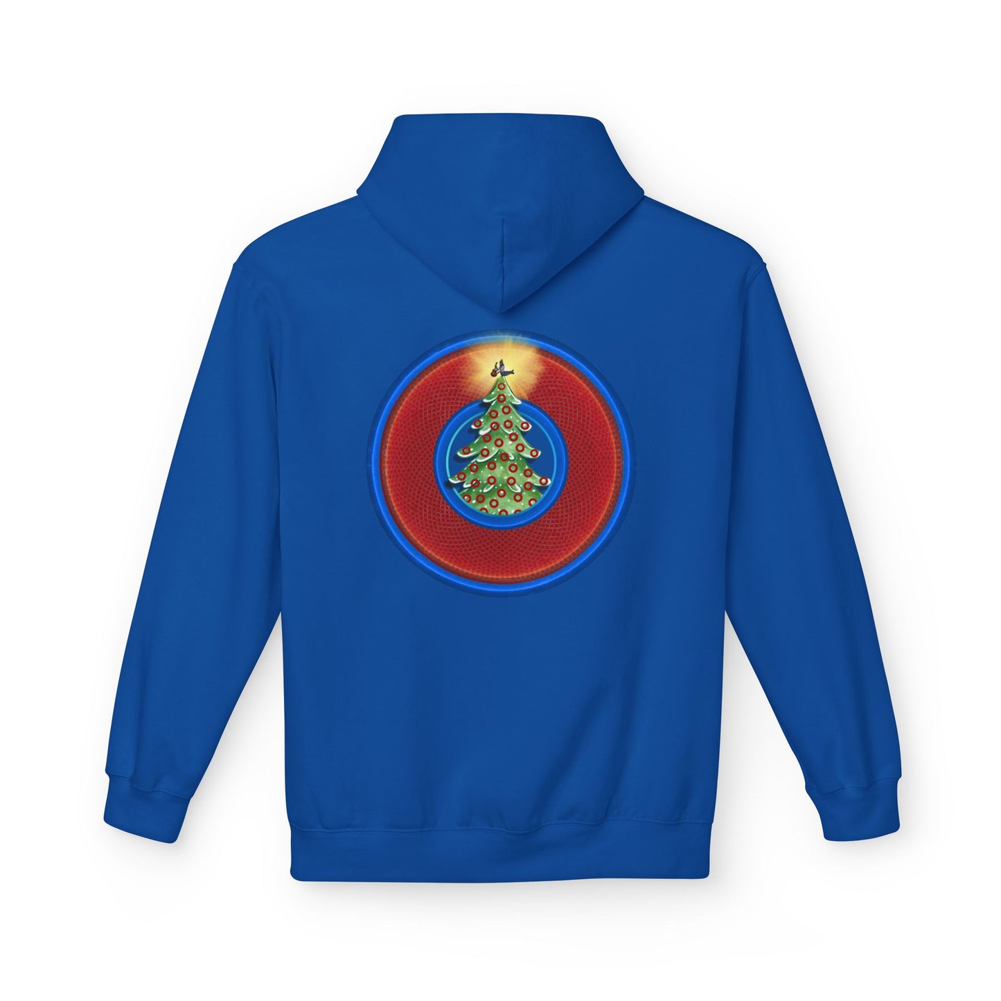Fleece Harry Hoodies [Midweight Soft-style] - "It's Always Phishmas in Philly" - red rustic donut