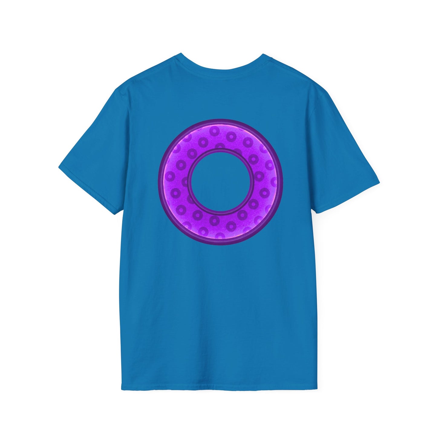 Plain Donuts/Unisex Soft-Style - "Plain Wide Mouthed Paradoxical Donuts" - bright purple/dark purple donuts