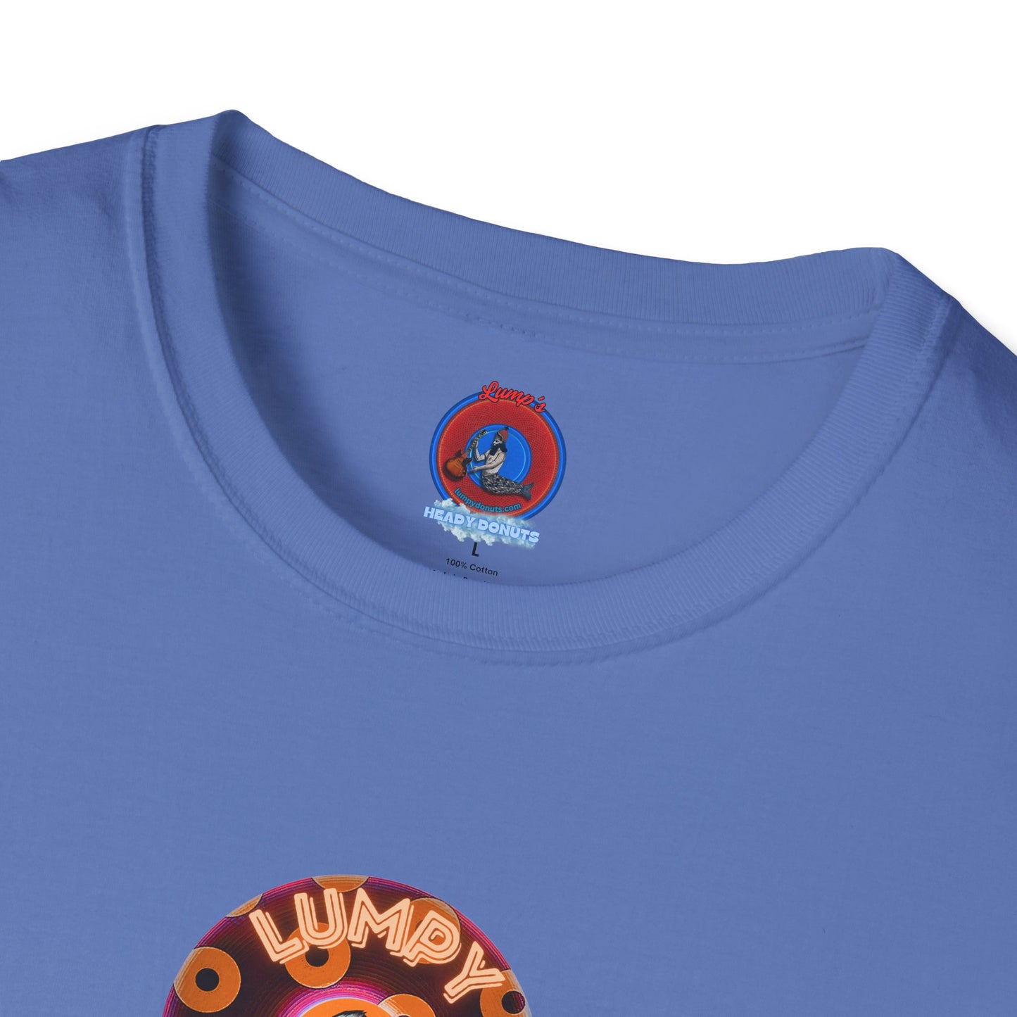Coffee Traders Tee - Unisex Soft-Style - "Columbia House CDs " - paradoxical donut - 2 - logo front/coffee back