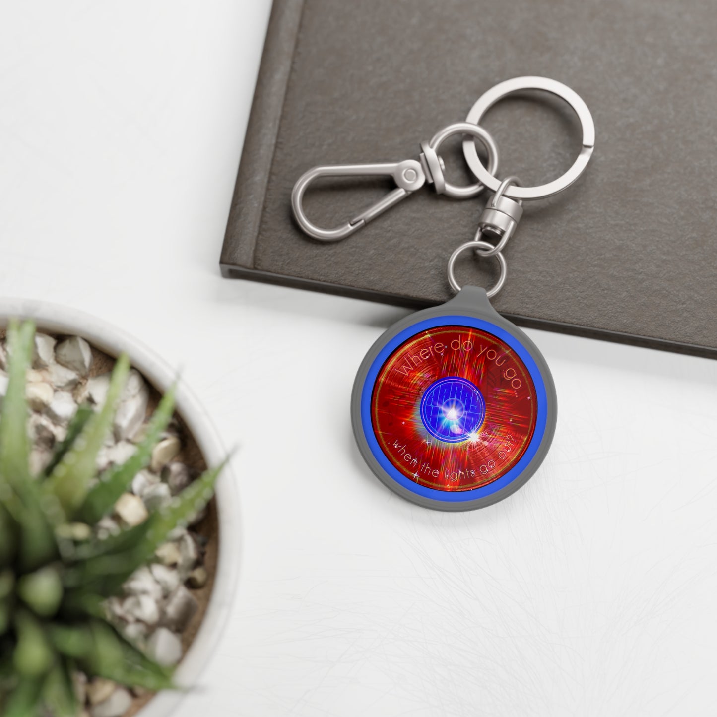 Lumpy Donut Keychain - "Harry Hoodlum Donut" - series 1.0 - variant 1 - red radiant donut