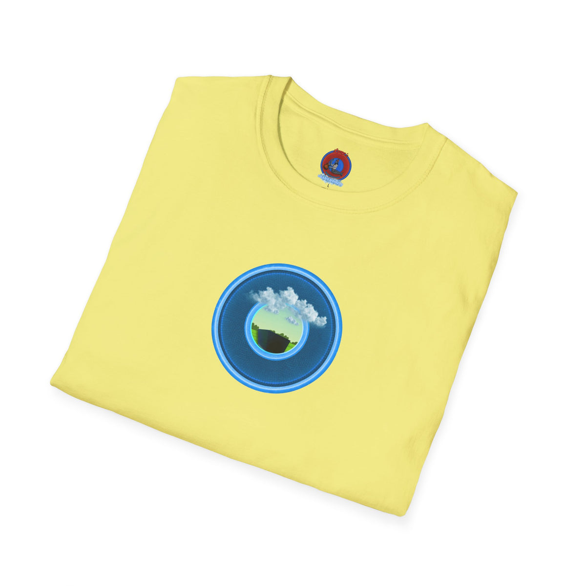 Classic Donut Tee - Unisex Soft-Style - "Got Rhombus?" - series 1.0  - variant 1 - blue/blue donut