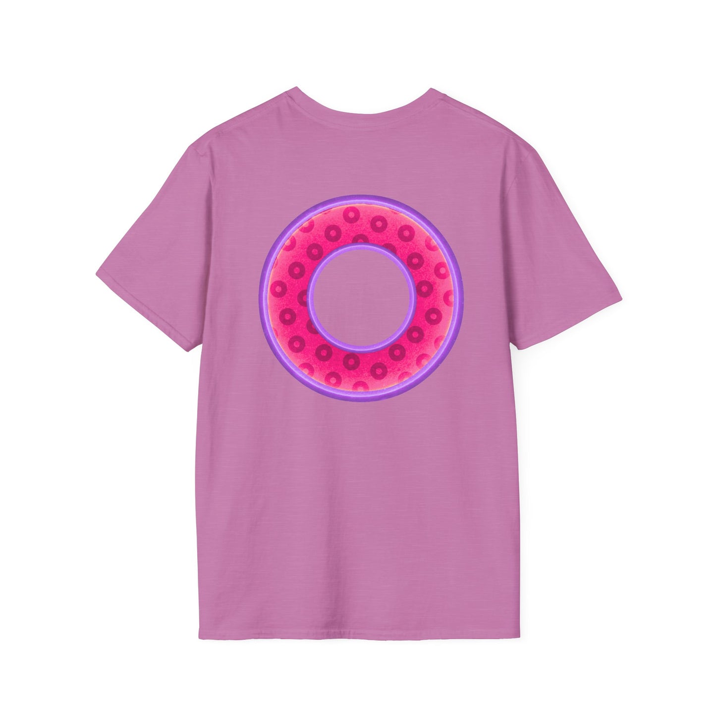Plain Donuts/Unisex Soft-Style - "Plain Wide Mouthed Paradoxical Donuts" - magenta/light purple donuts