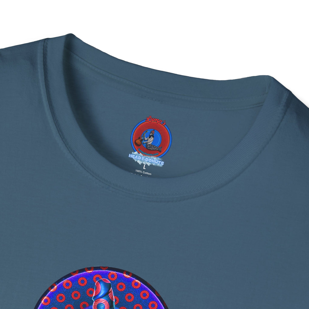 Classic Donut Tee - Unisex Soft-Style - "Sir Richard's Phamous Donut" - series 1.0  - variant 3 - red/blue paradox donut