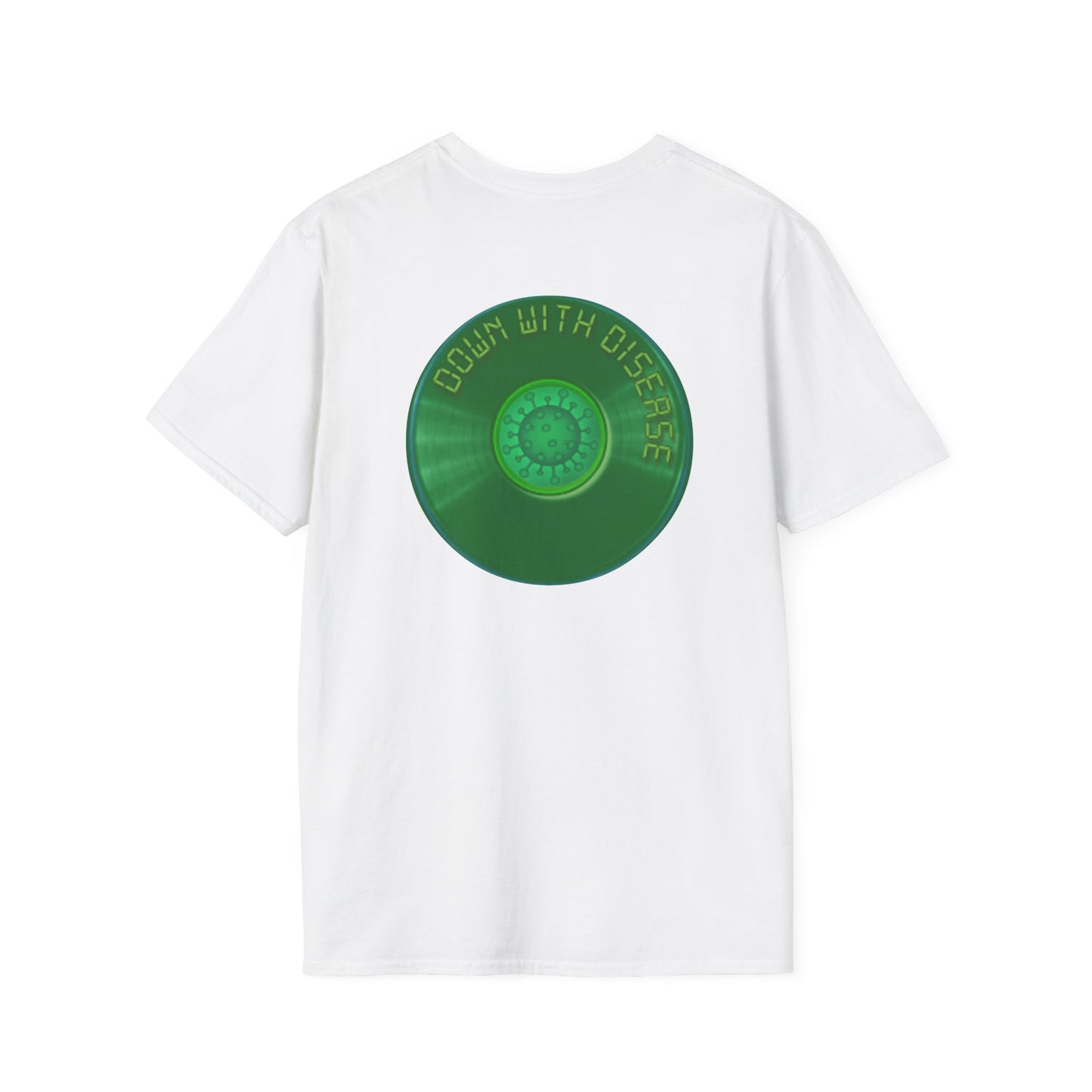Classic Donut Tee - Unisex Soft-Style - "Down with this Donut Tee" - green donut