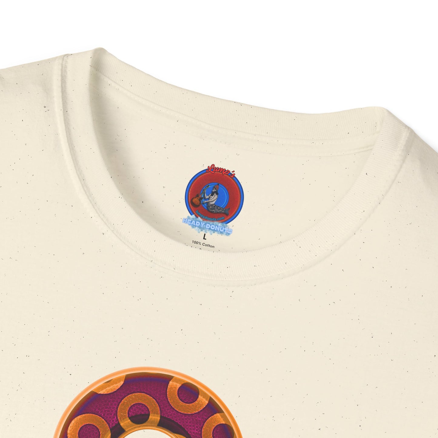 Plain Donuts/Unisex Soft-Style - "Plain Rustic Paradoxical Donuts" - orange/burgundy donuts