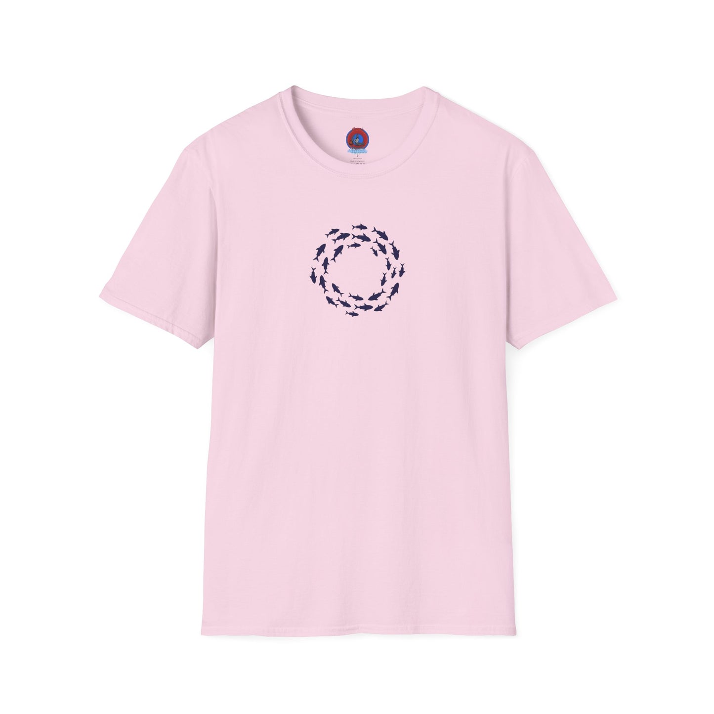 Classic Donut Tee - Unisex Soft-Style - "Skoolie of Phishies" - fish donut - variant 3