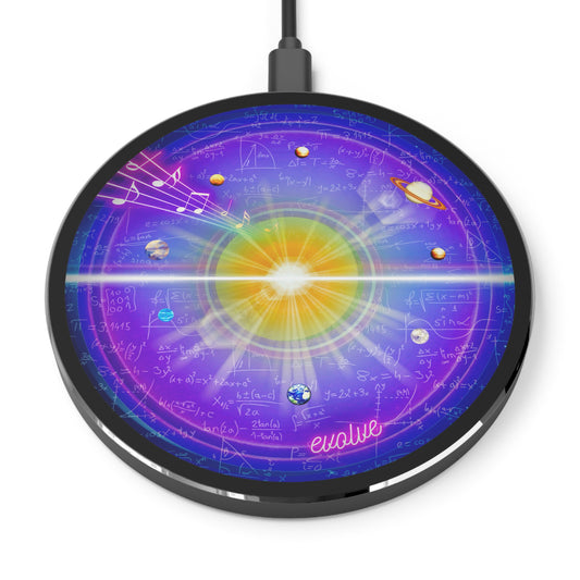 The Flow - Wireless Lumpy Donut Chargers - "The Quite Profound Wireless Charger" - vivid purple solar donut w/black background