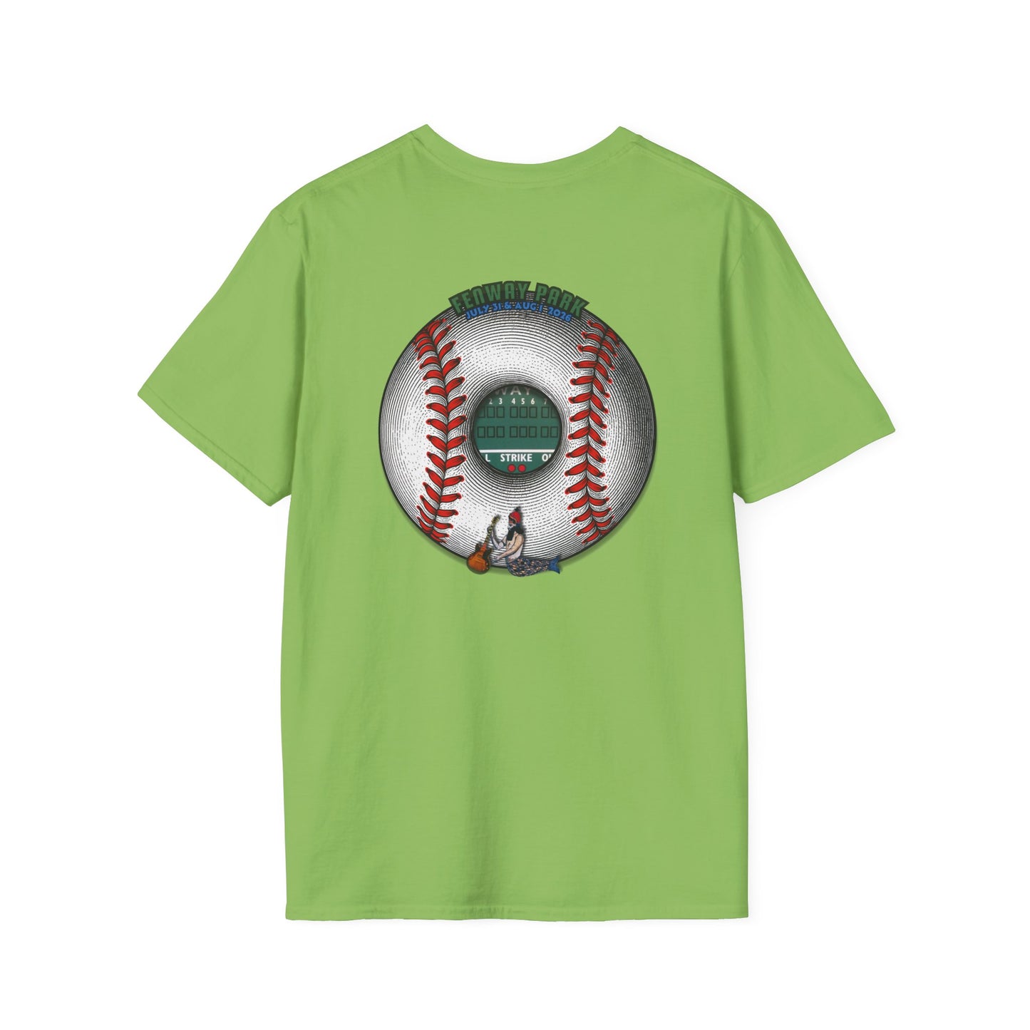 Classic Donut Tee - Unisex Soft-Style - "Phenway Ballpark Donuts" - white/red major league donut - variant 6