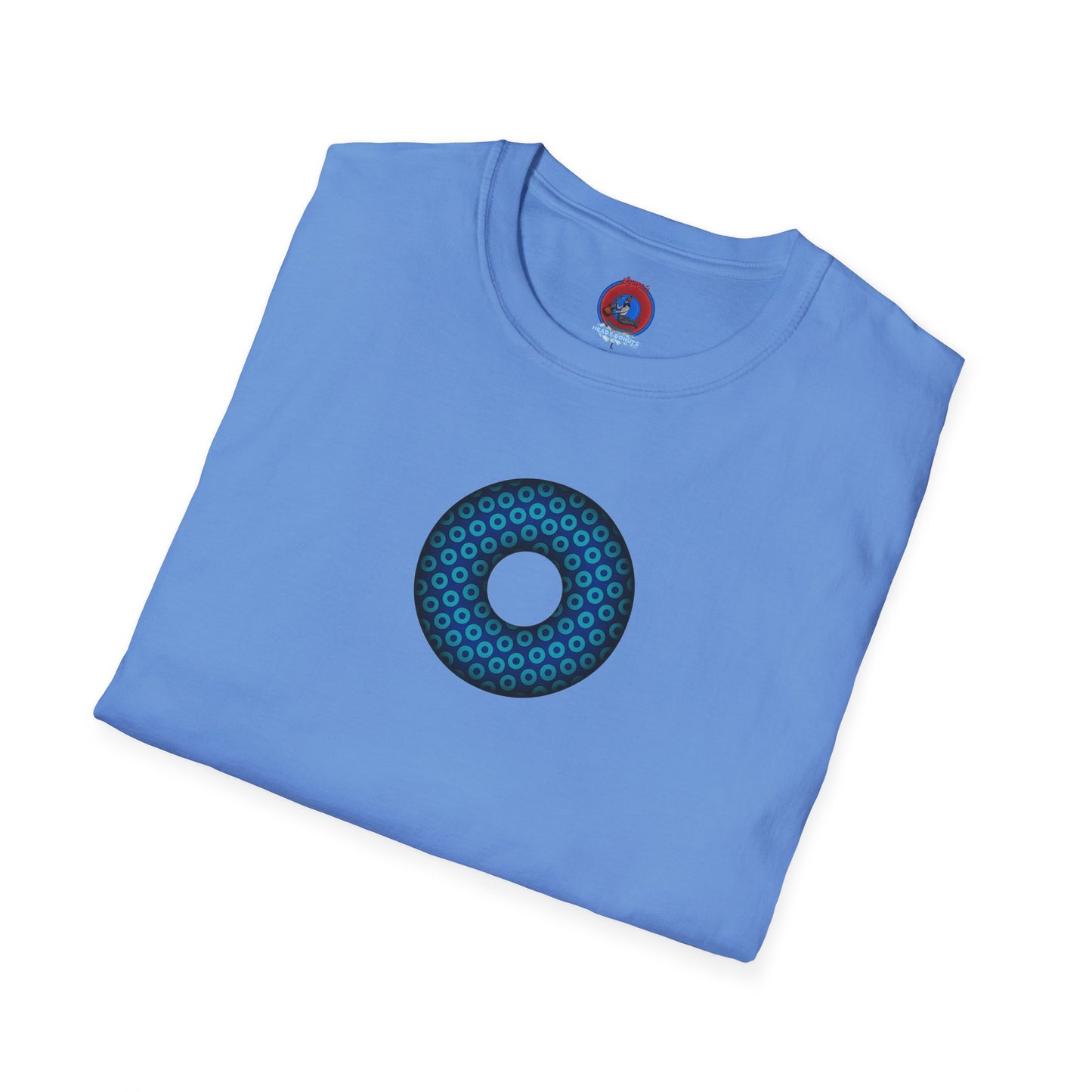 Plain Donuts/Unisex Soft-Style - "Plain Paradoxical Grided Donuts" - light blue/dark blue donuts