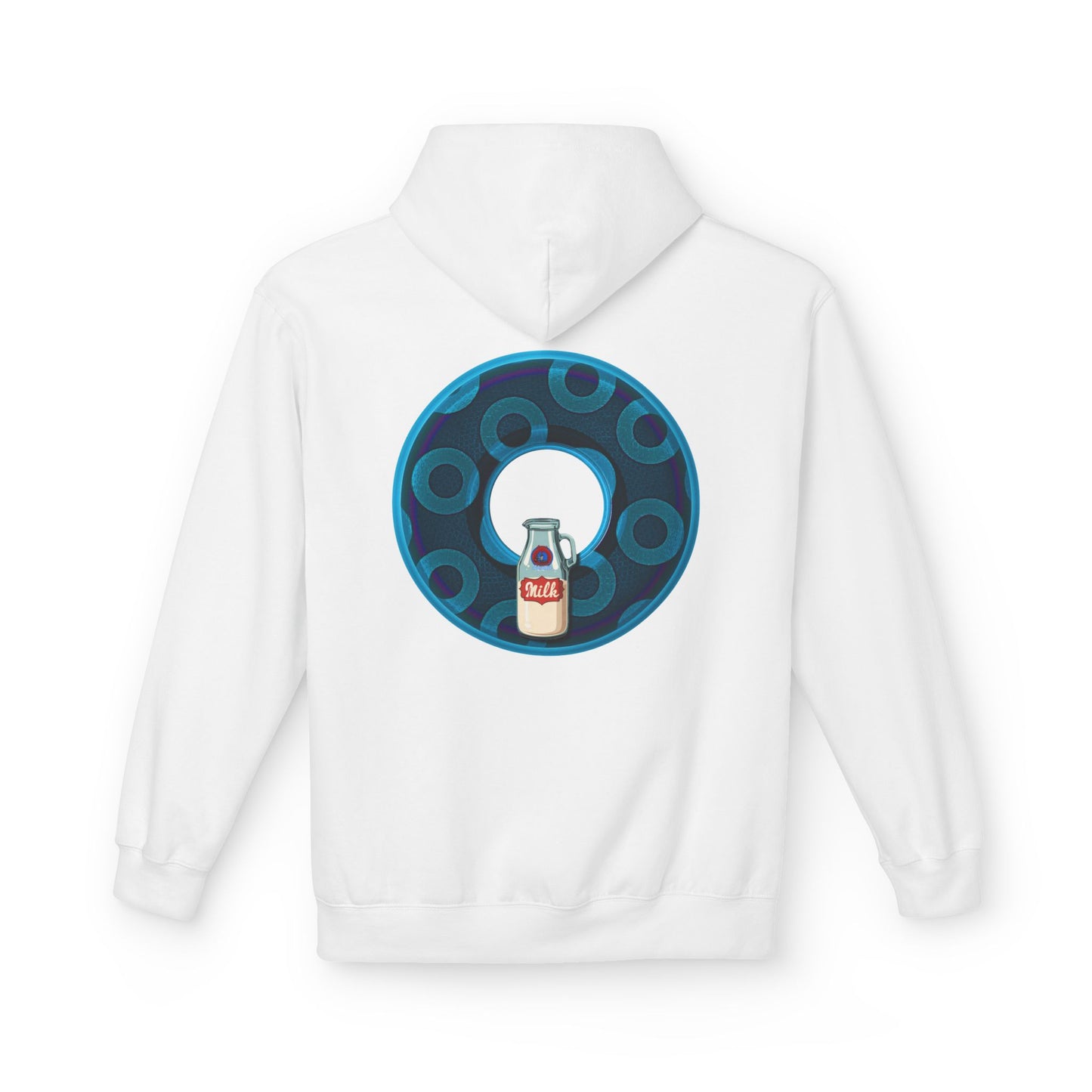 Fleece Harry Hoodies [Midweight Soft-style] - "Wooked Cream Dairy - YEMSG Donut" - blue/blue rustic paradox donut - variant 7