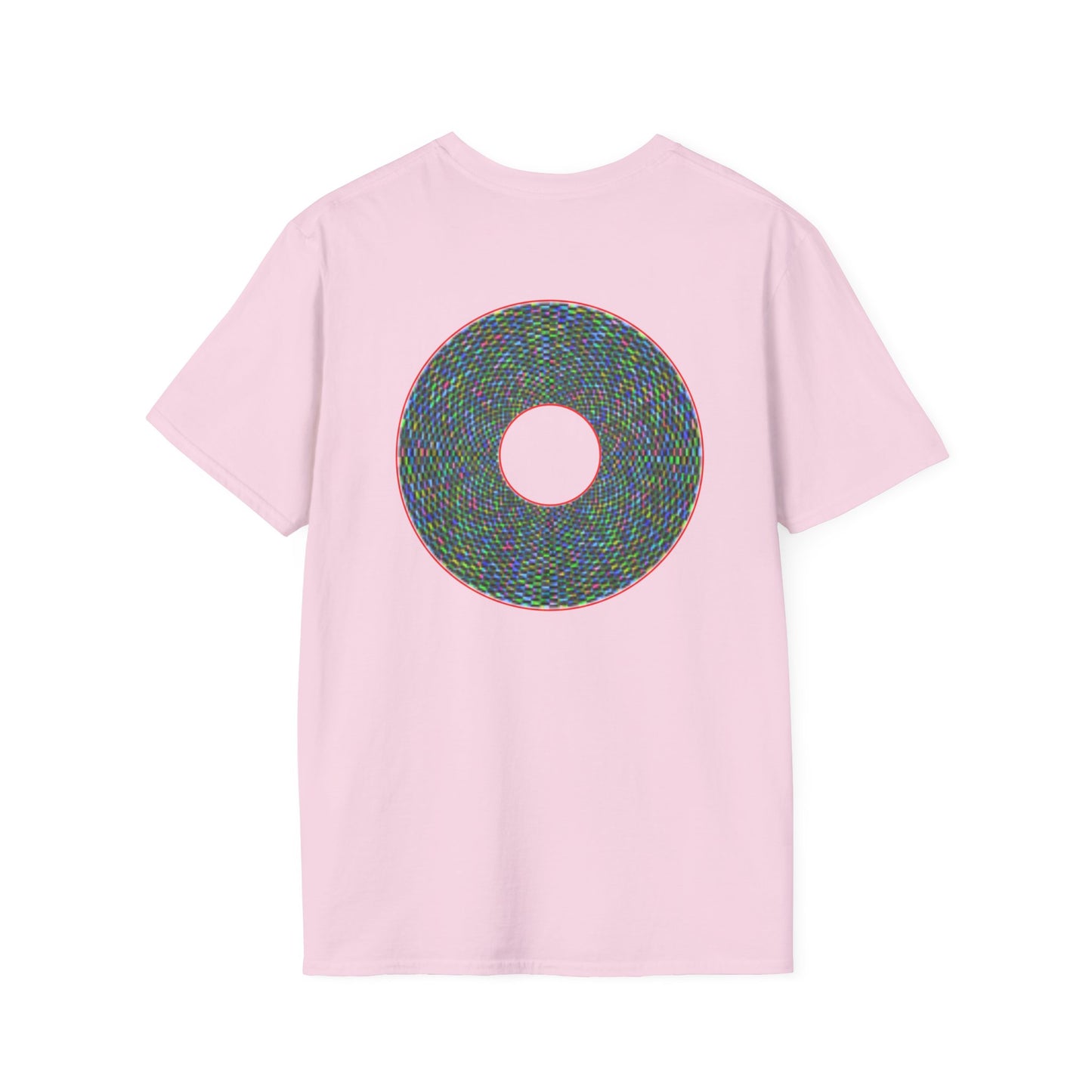 Donut Classic Donut Tee - Unisex Soft-Style - "The Pixilated Donut" - series 1.0 - multi-color donut