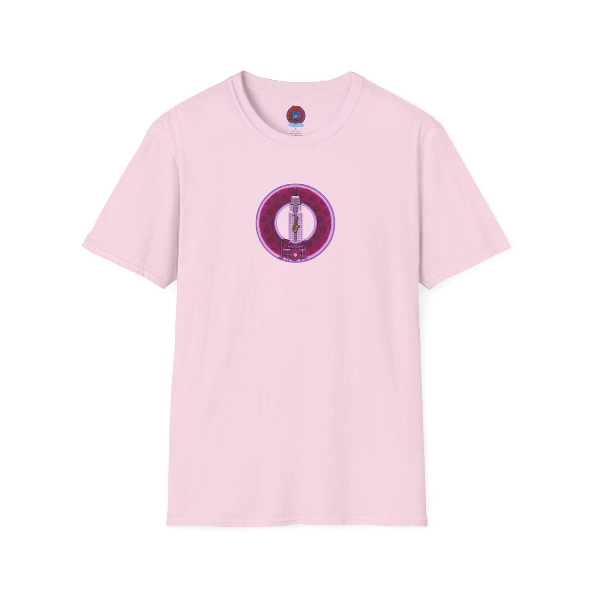 Classic Donut Tee - Unisex Soft-Style - "Simple Prep Donuts" - widemouthed purple/light purple donut