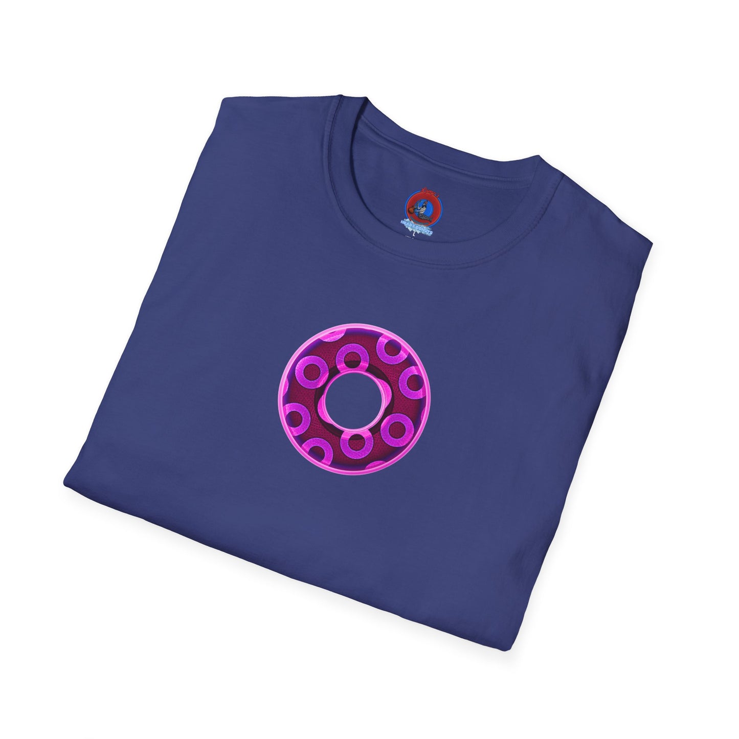 Plain Donuts/Unisex Soft-Style - "Plain Rustic Paradoxical Donuts" - magenta/burgundy donuts