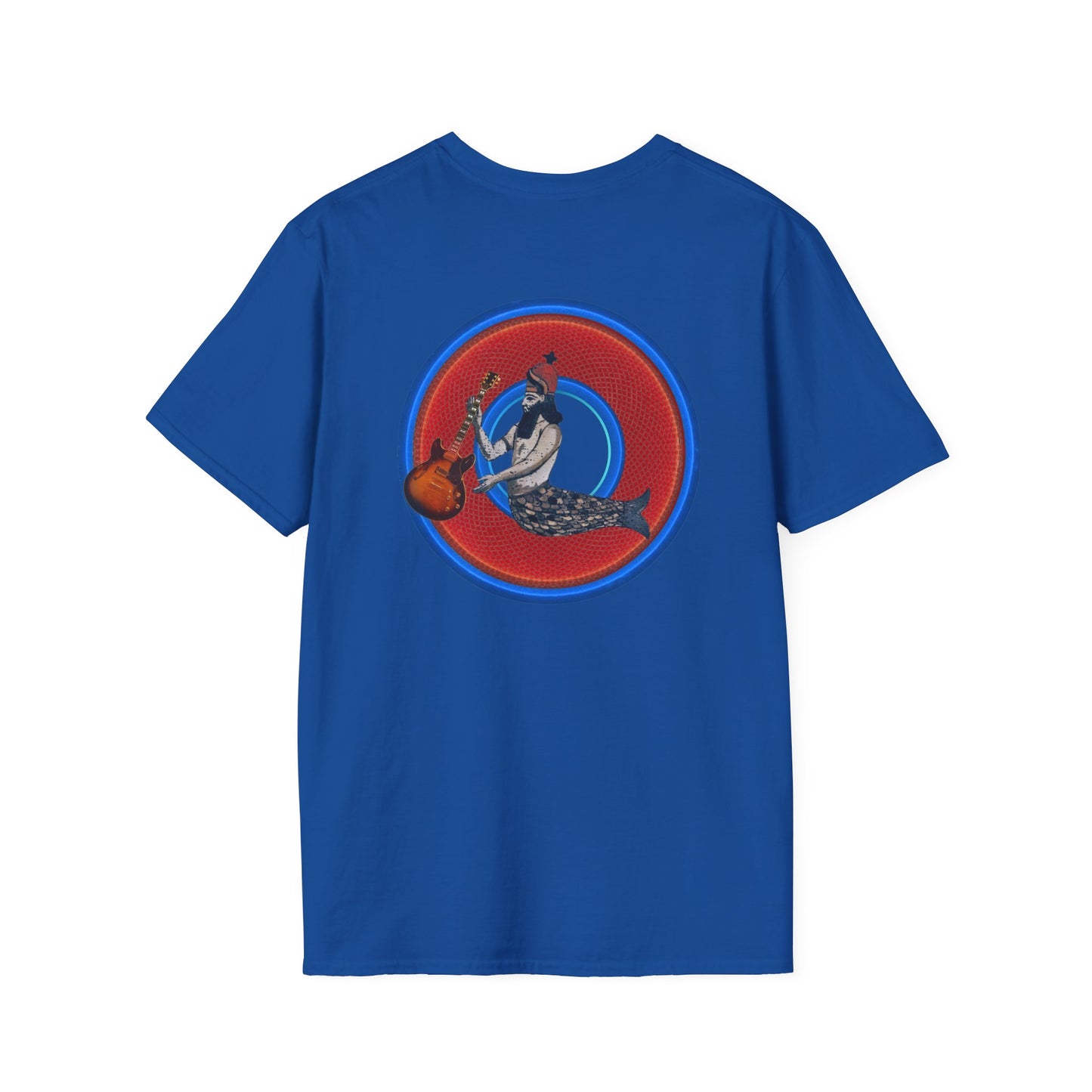 Classic Donut Tee - Unisex Soft-Style - "Doggone Dagon Donut - the Original Fish Head" - series 1.0  - red/blue donut