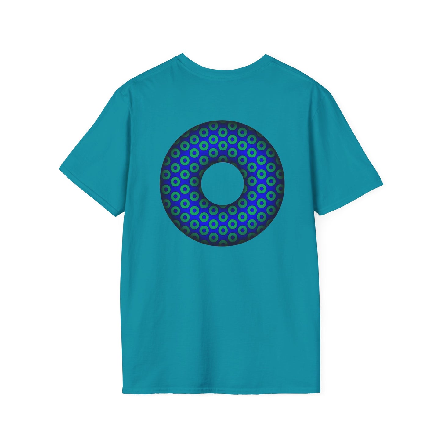 Plain Donuts/Unisex Soft-Style - "Plain Paradoxical Grided Donuts" - light green/blue donuts