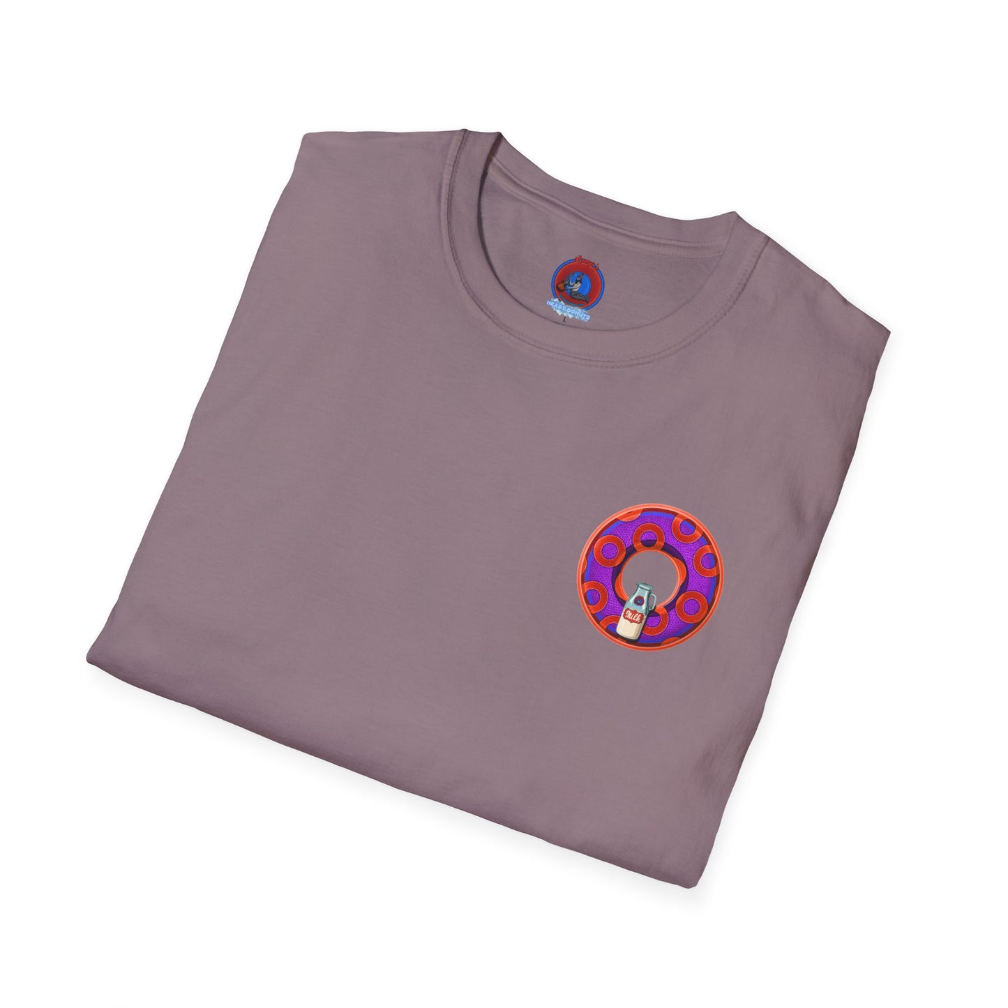 Classic Donut Tee - Unisex Soft-Style - "Wooked Cream - YEMSG Donut " -purple/red rustic paradox donut - variant 6
