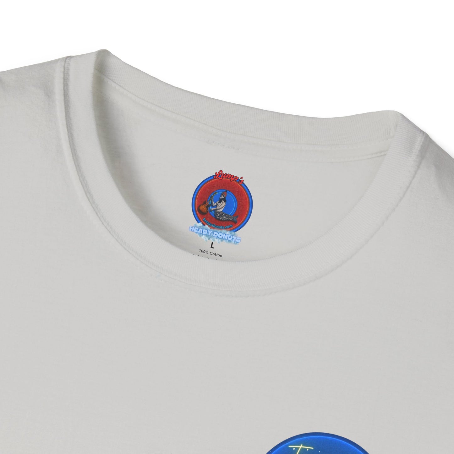 Classic Donut Tee - Unisex Soft-Style - "The Donut Reprise" - ice cold blue donut